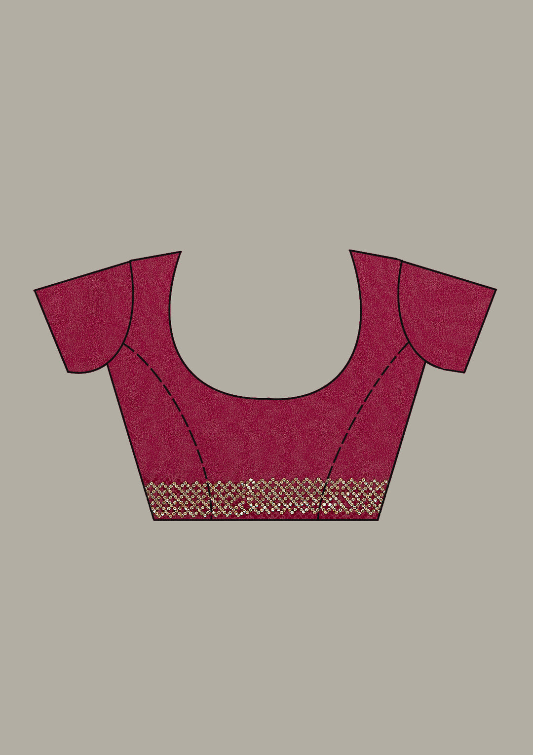 Wine Kashmiri Georgette Saree