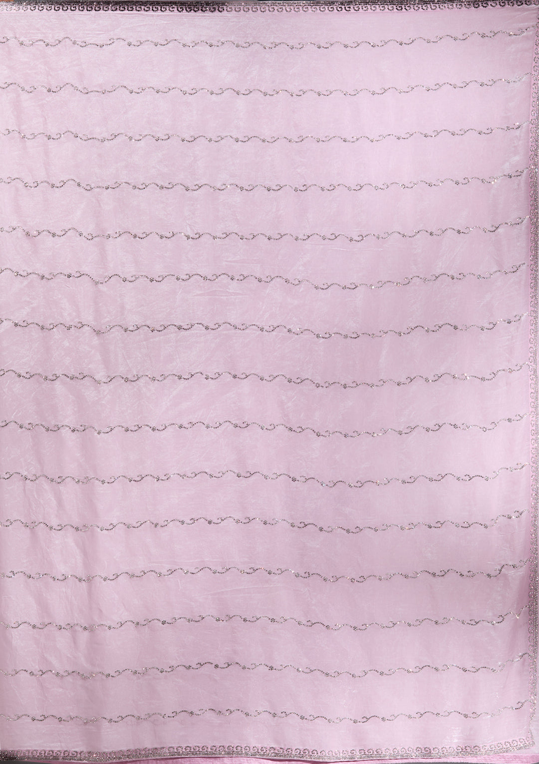 Onion Pink Gold Zariwork Chinon Saree