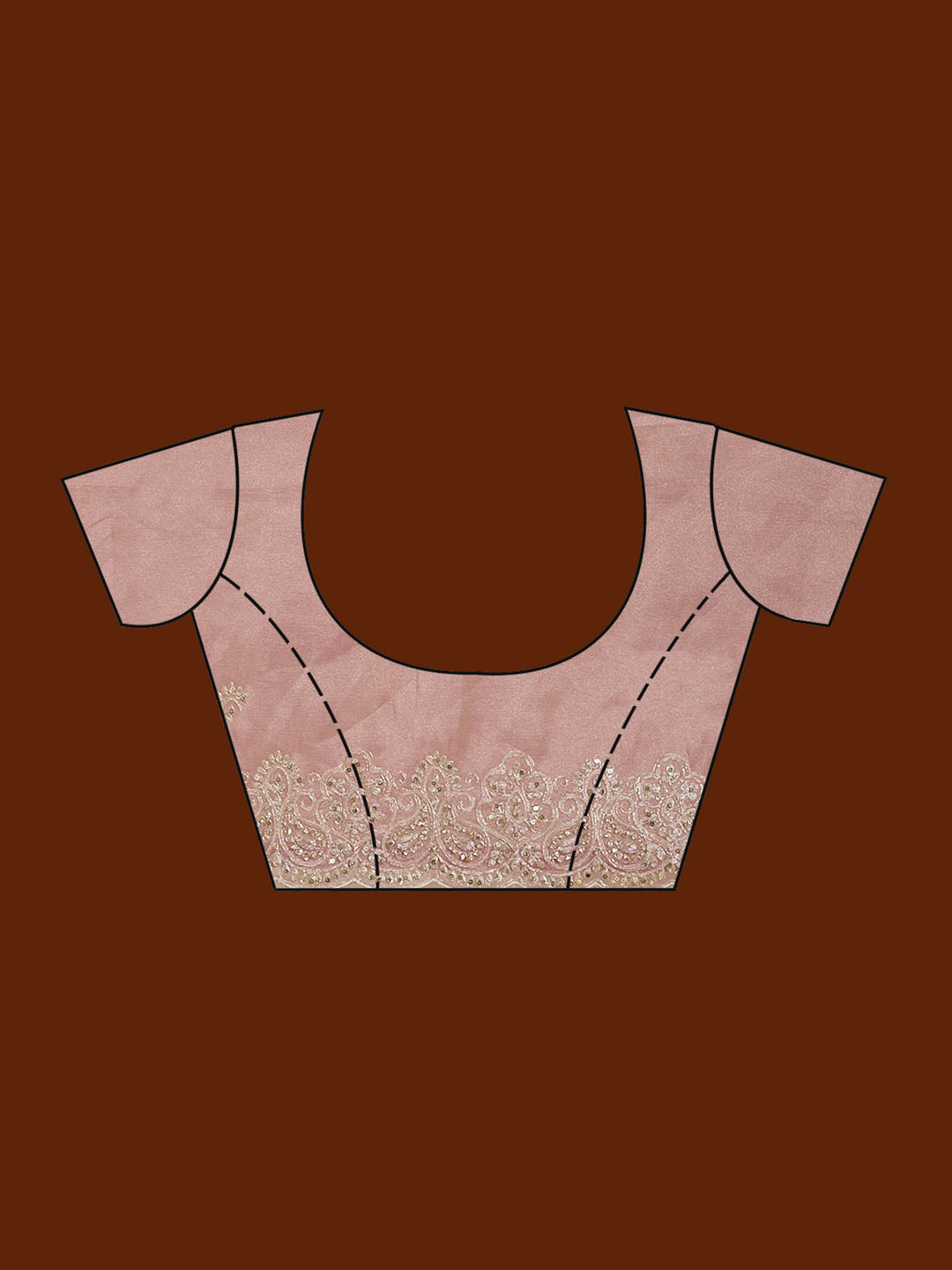 Onion Pink Cording Tissue Saree