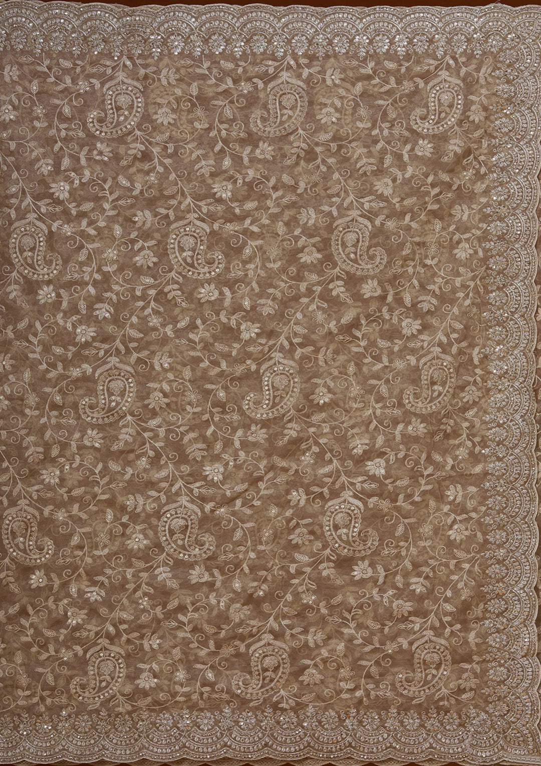 Gold Cording Tissue Saree