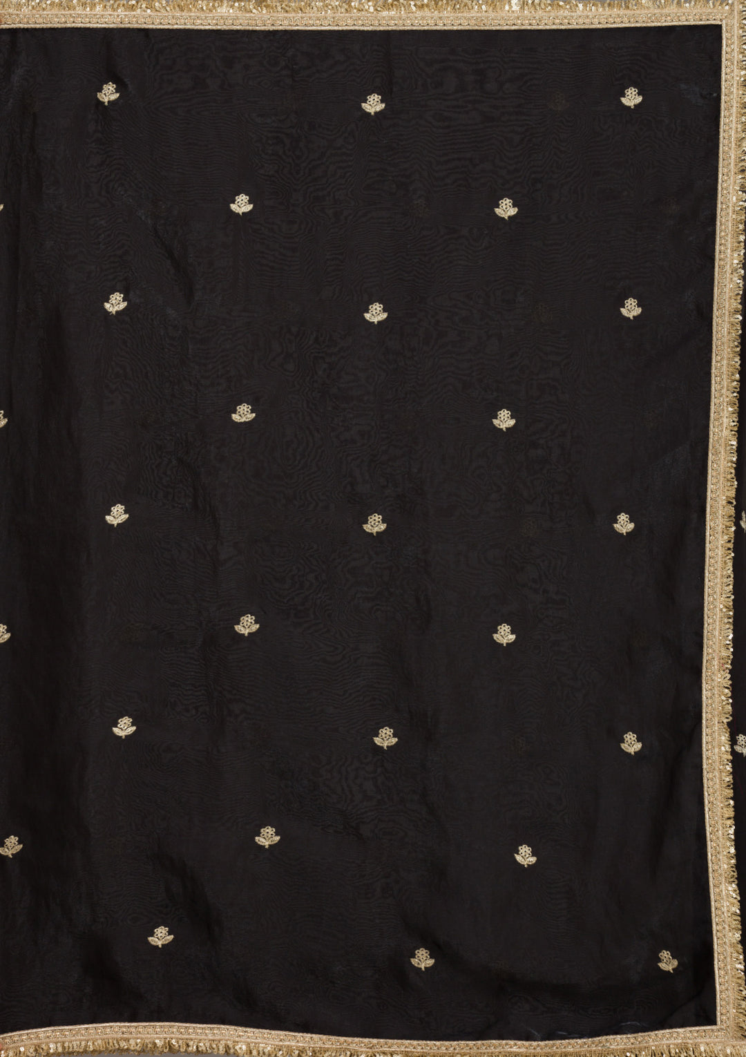 Black Stonework (Gold) Georgette Saree