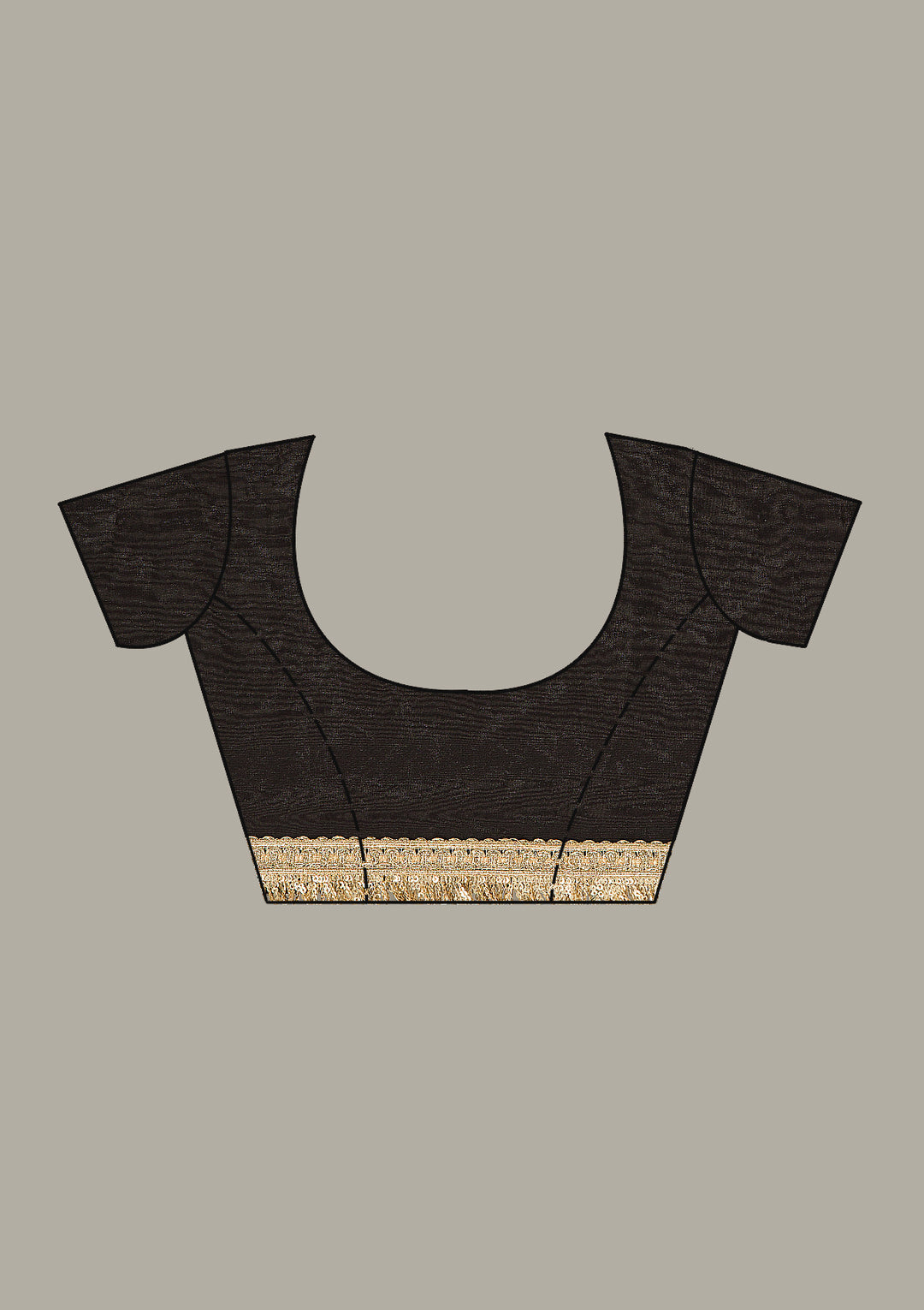 Black Stonework (Gold) Georgette Saree
