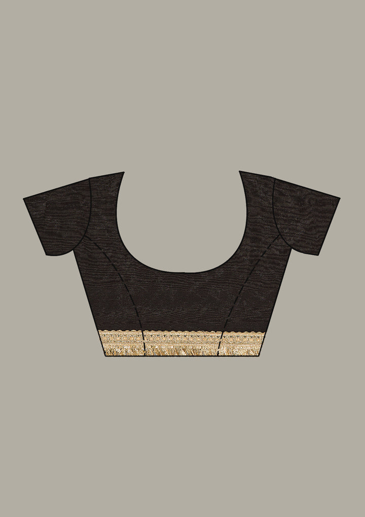 Black Stonework (Gold) Georgette Saree