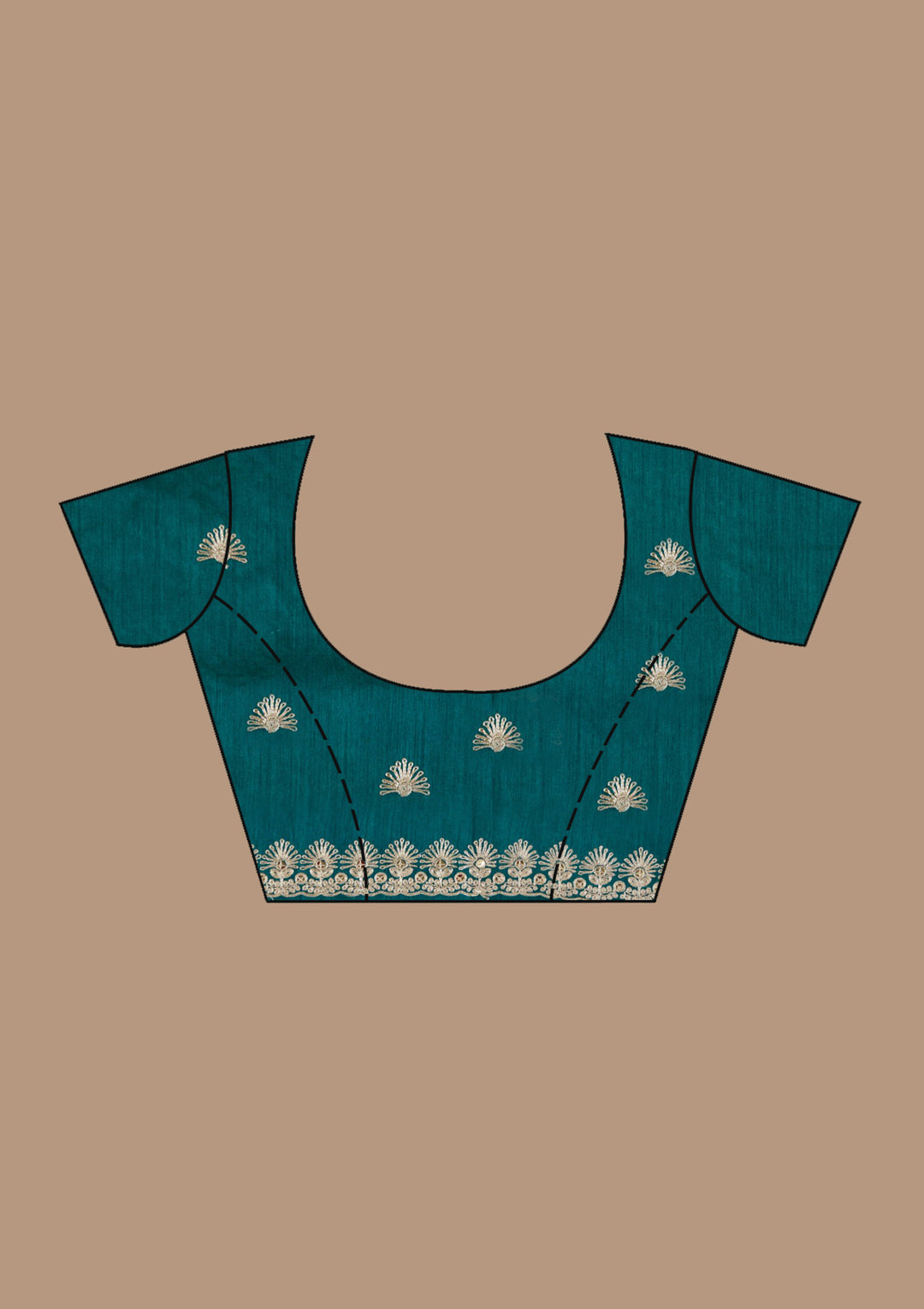 Blue Gotapatti Crepe Saree