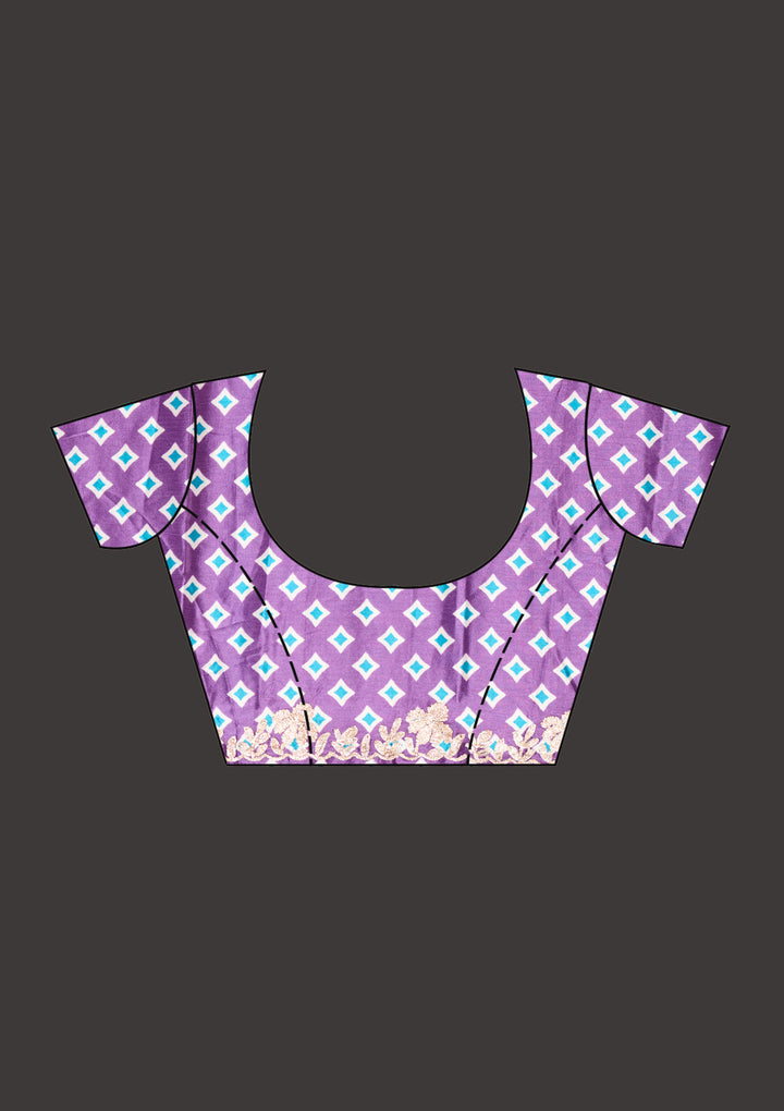Purple Gotapatti Crepe Saree