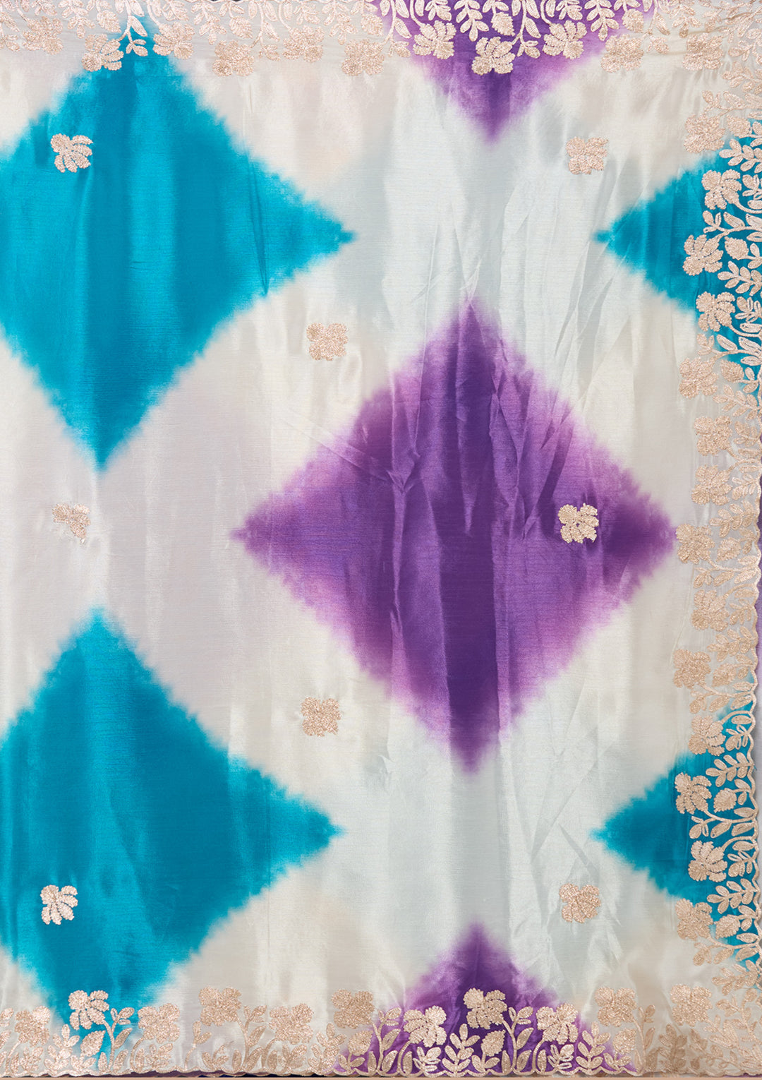 Purple Gotapatti Crepe Saree