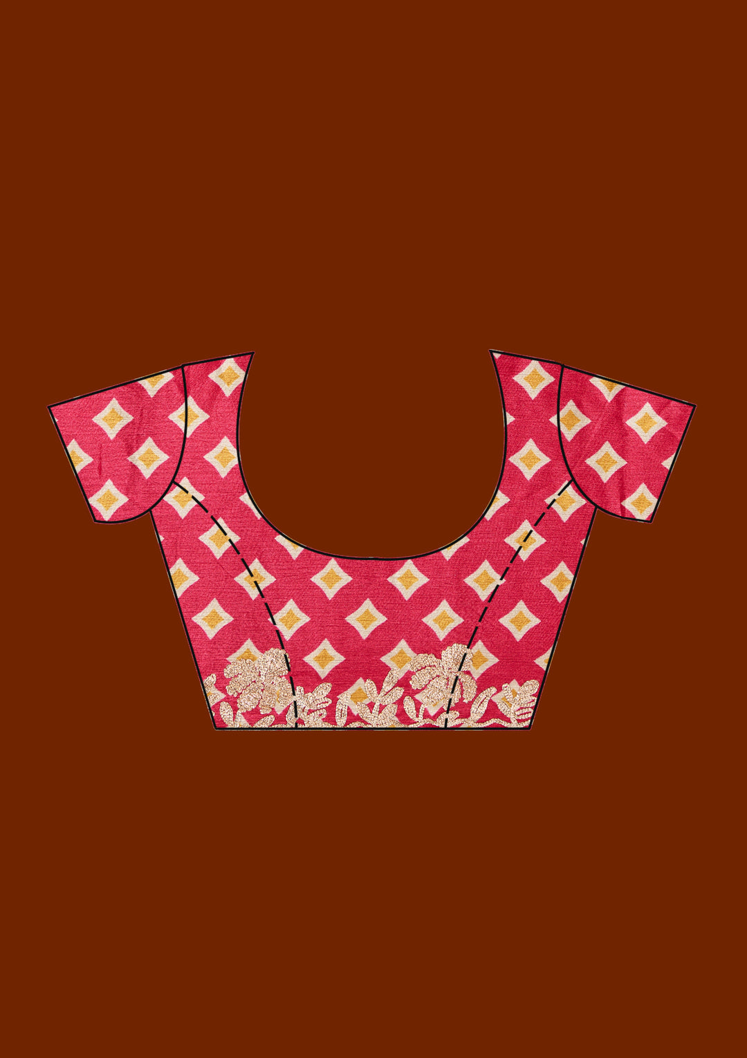 Rani Pink Gotapatti Crepe Saree