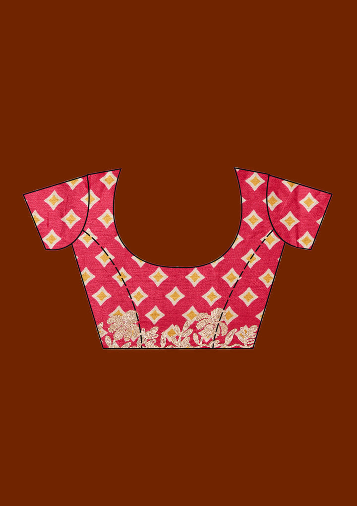 Rani Pink Gotapatti Crepe Saree