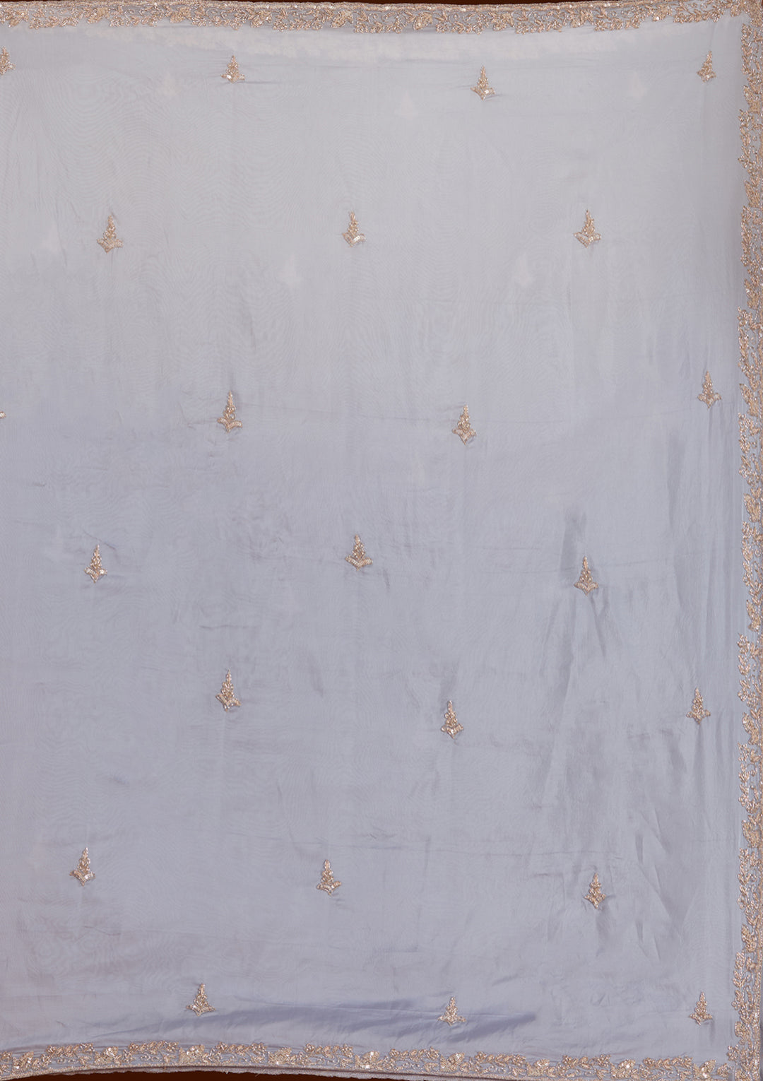 Sky Blue Cutdana Silk Saree