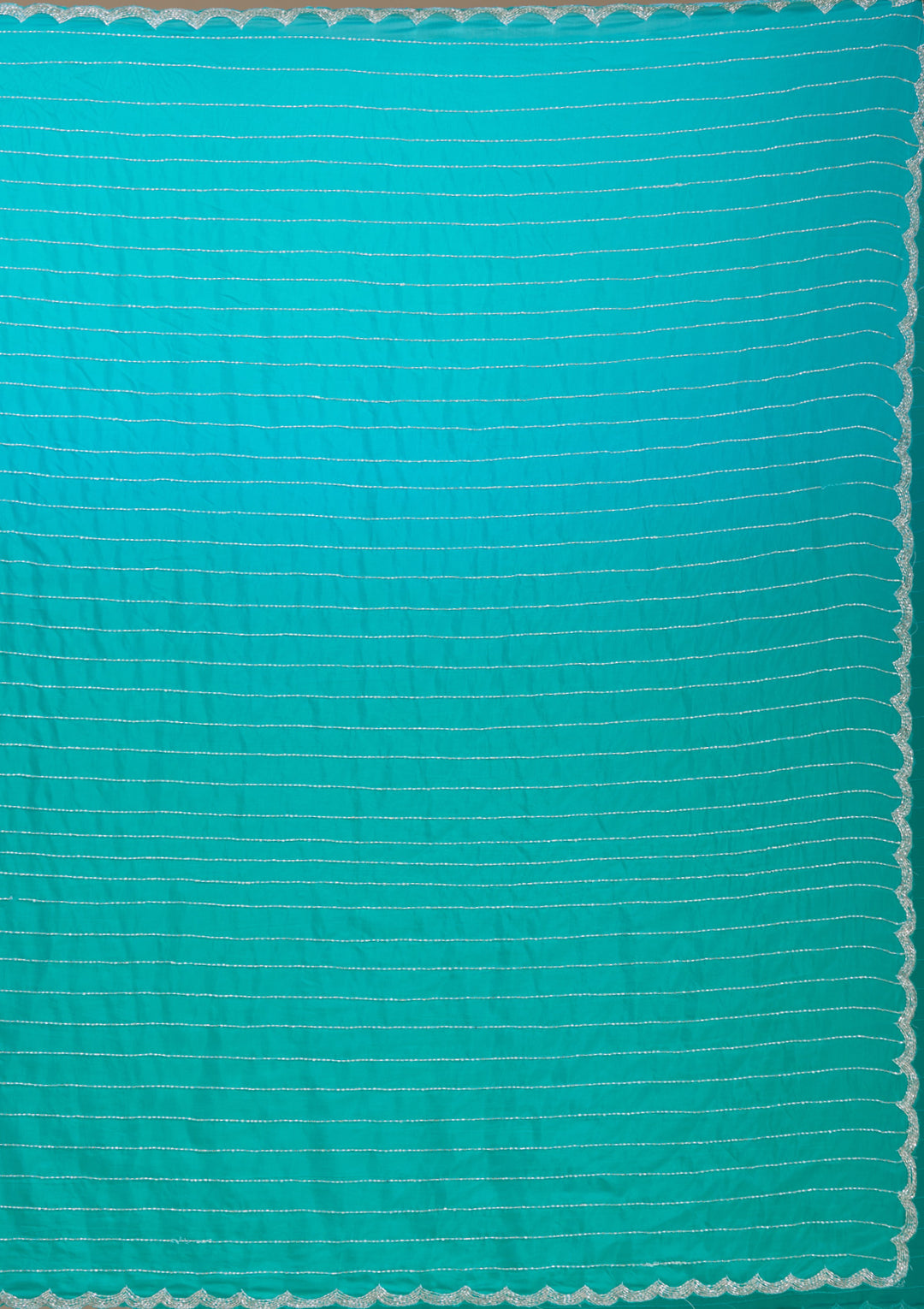 Blue Cutdana Crepe Saree