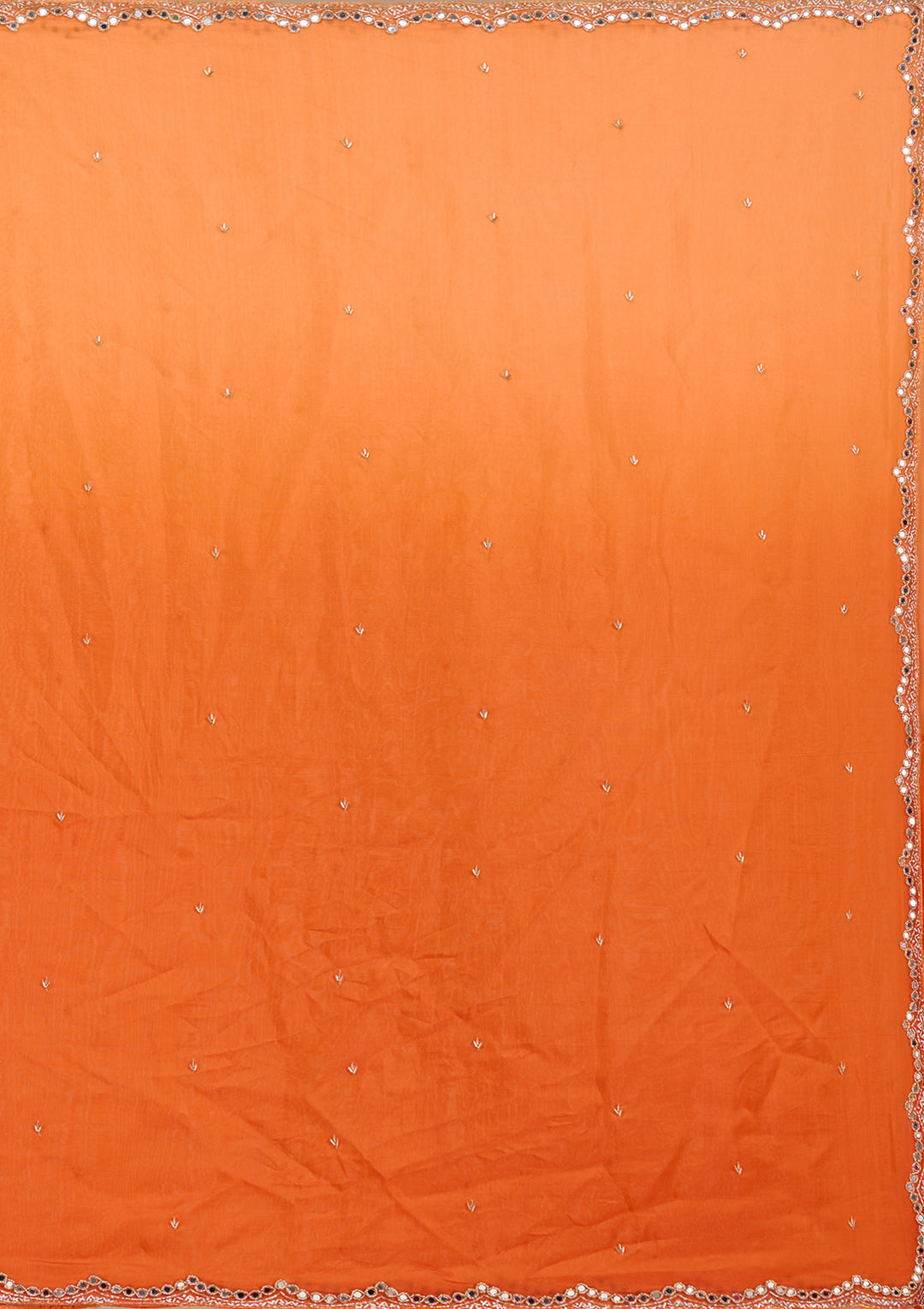 Orange Cutdana Satin Saree