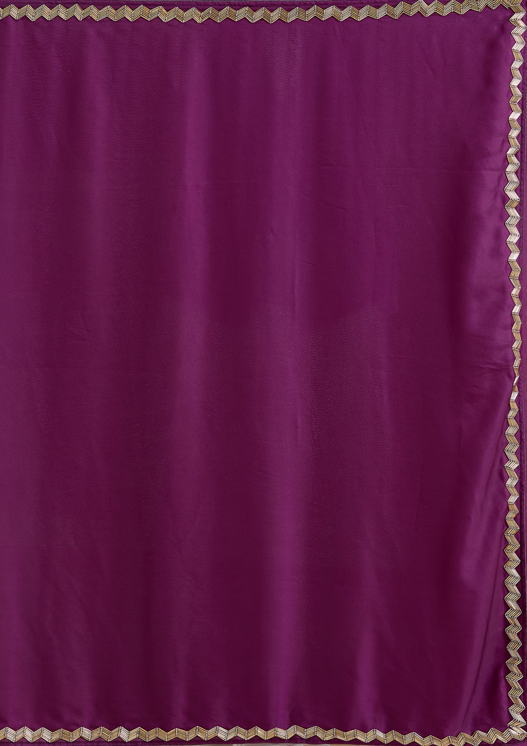 Wine Aariwork Satin Saree