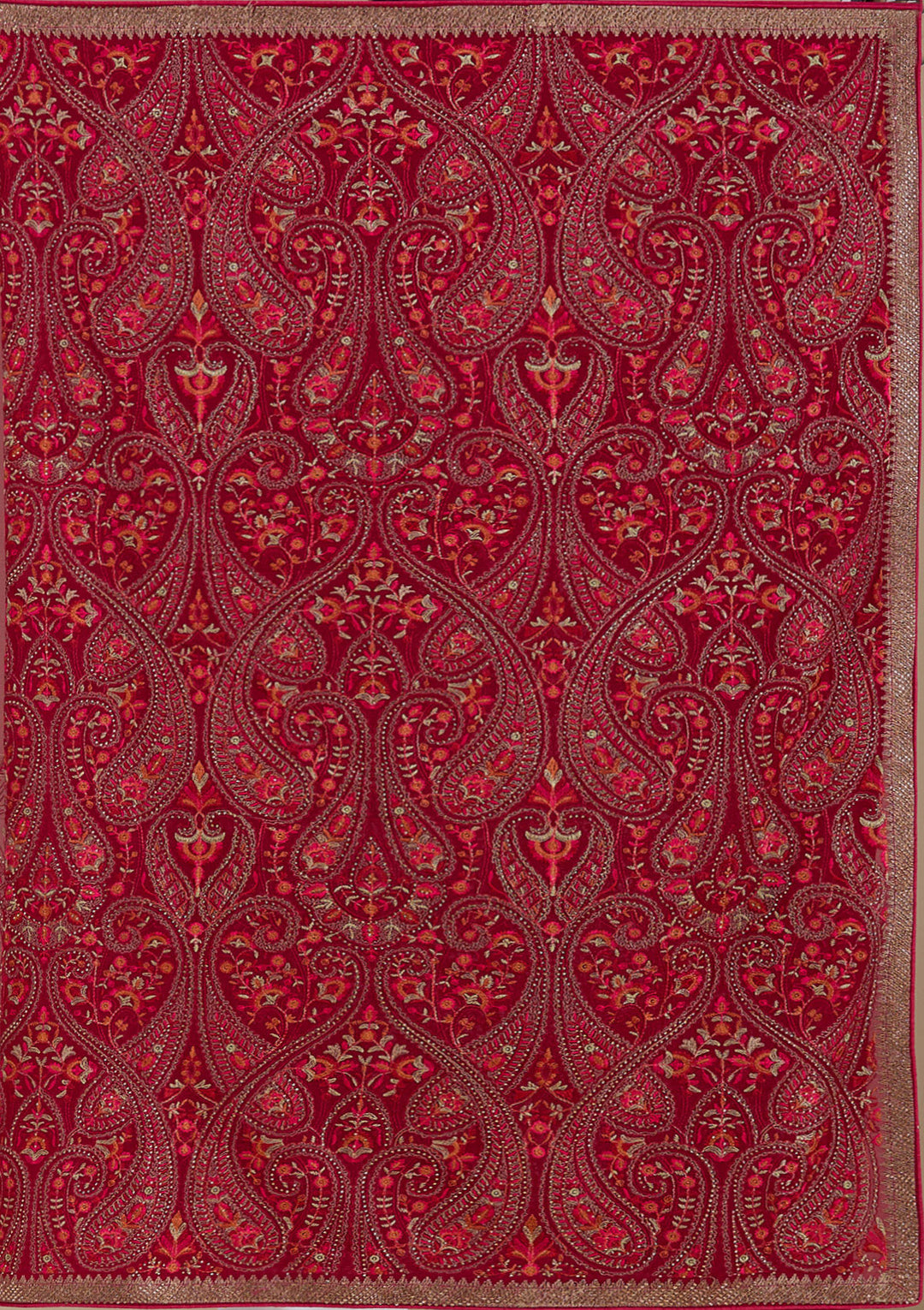 Rani Pink Kashmiri Georgette Saree