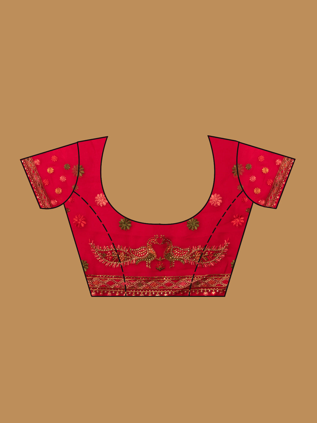 Rani Pink Kashmiri Georgette Saree