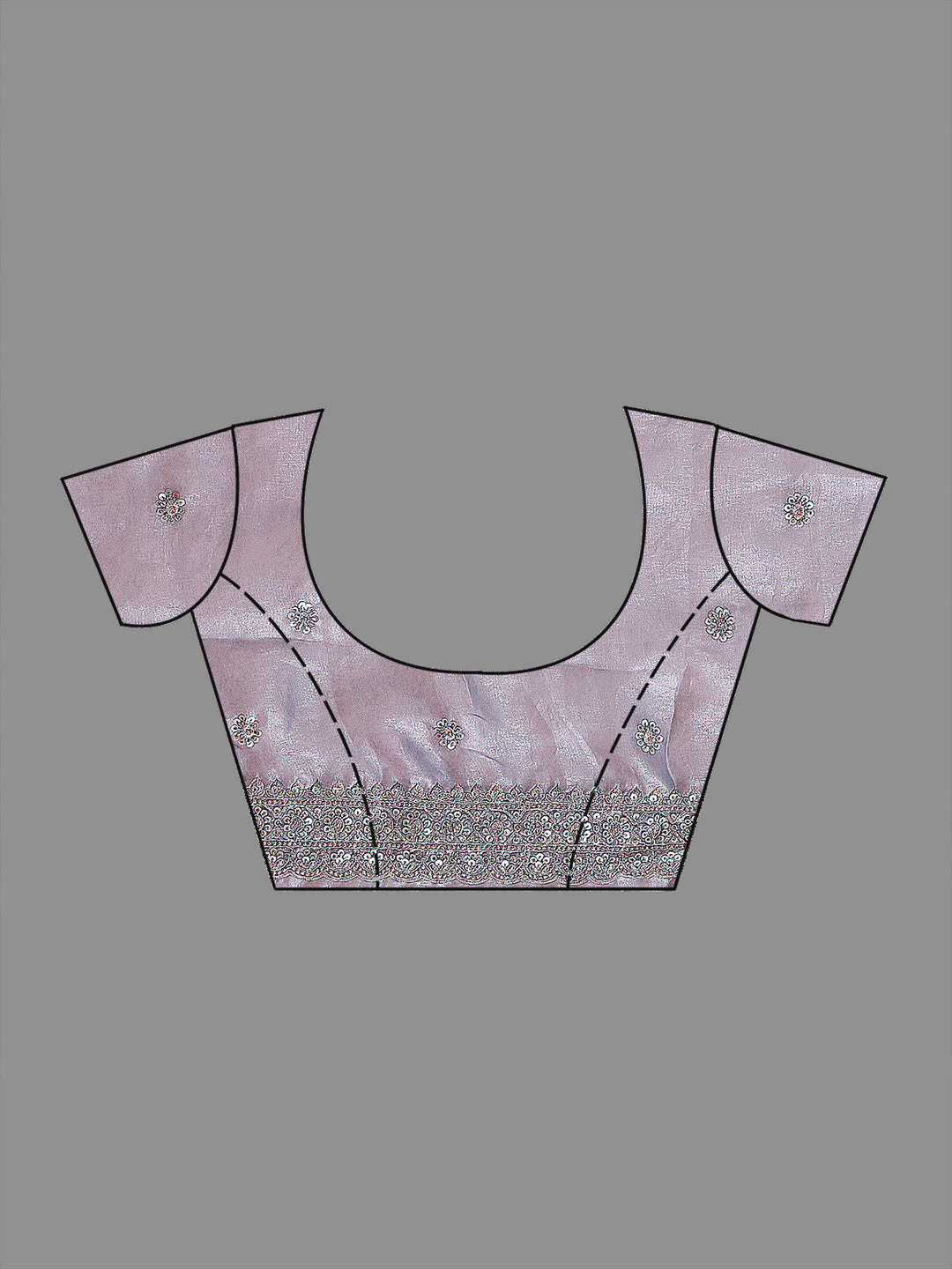 Lavender Sequins Tissue Saree