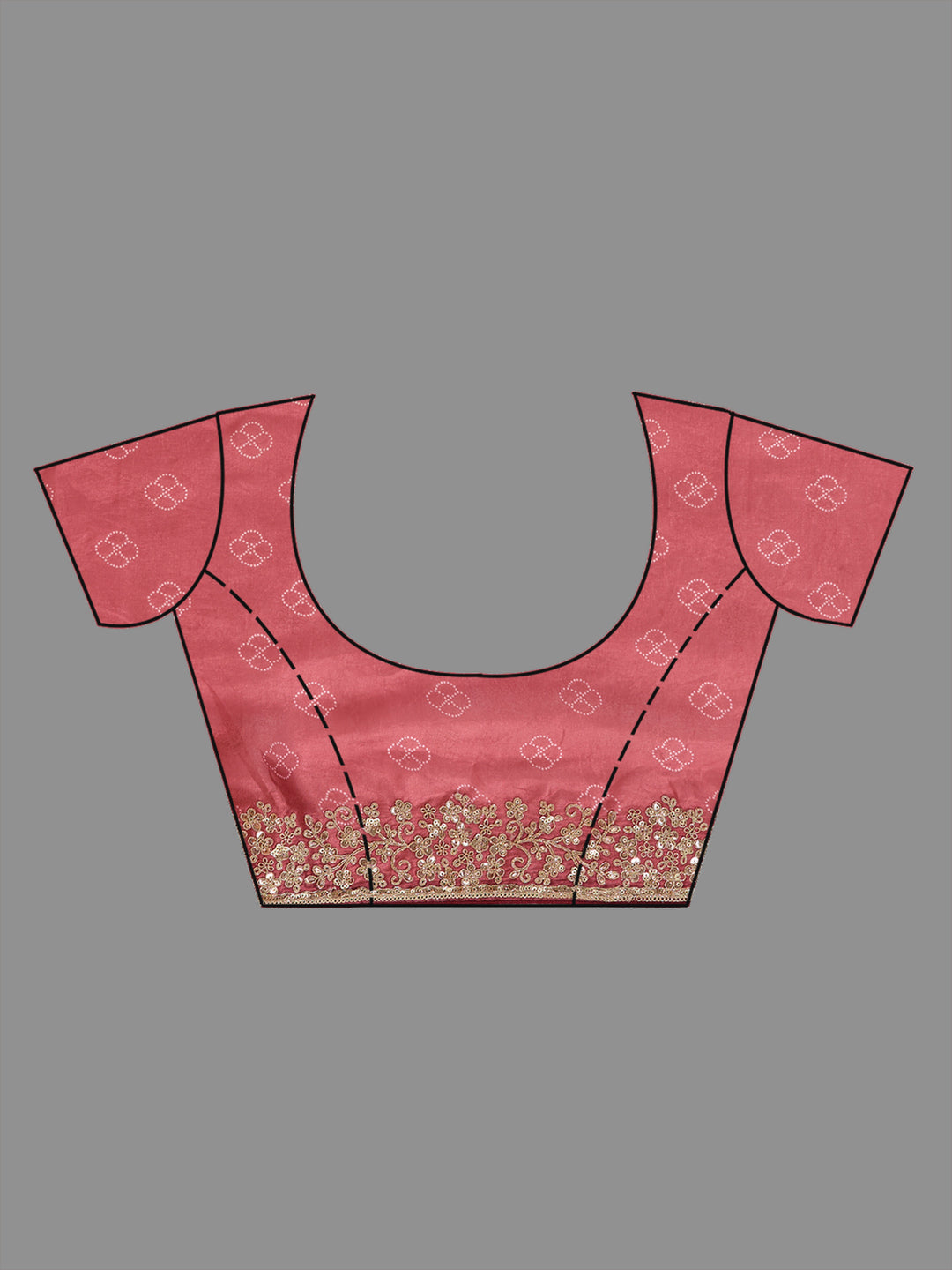 Orange Cording Organza Saree