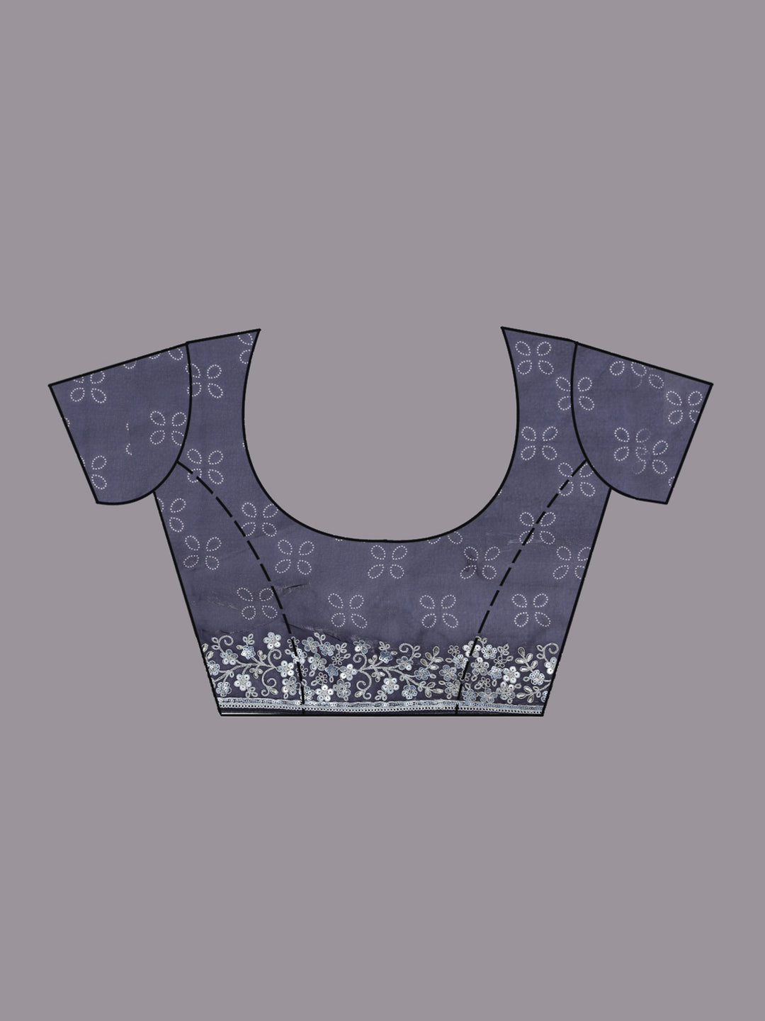 Sky Blue Cording Organza Saree