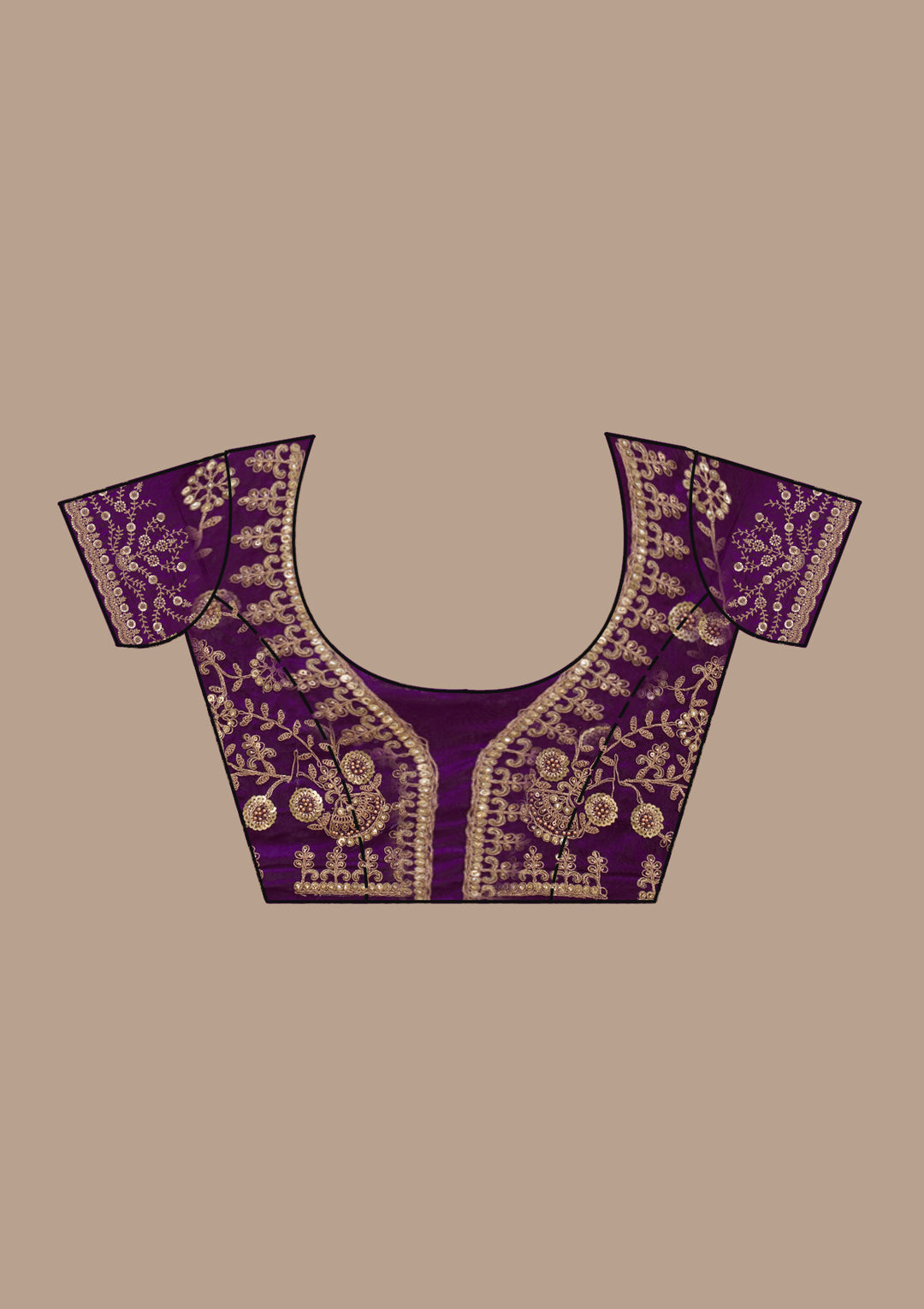 Magenta Pink Threadwork Tissue Saree
