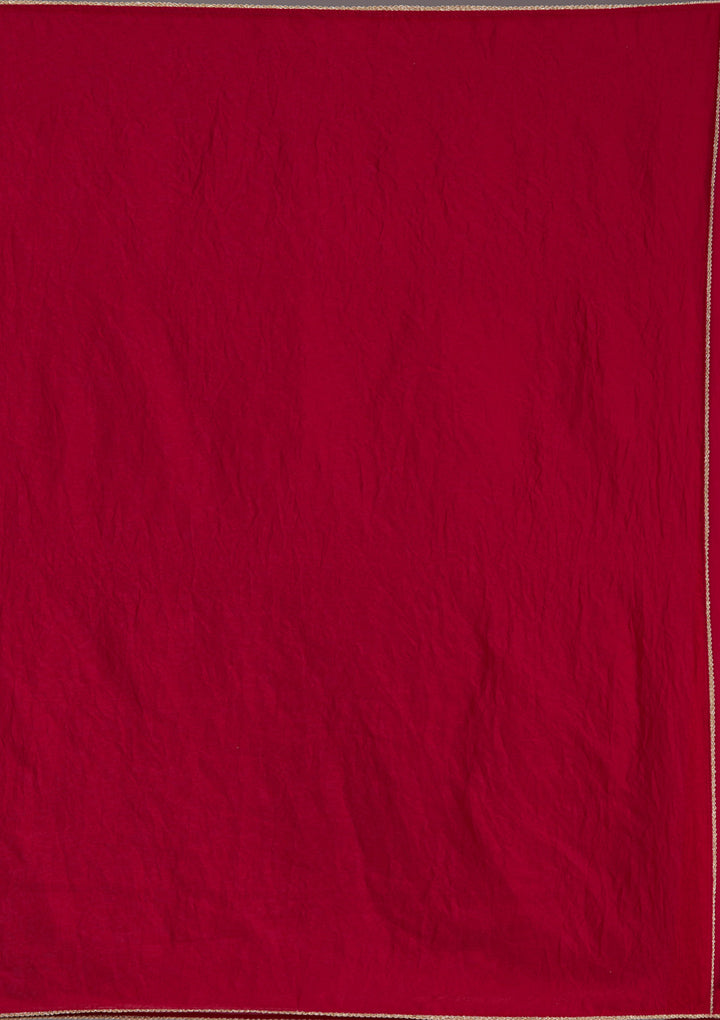 Rani Pink Sequins Tissue Saree