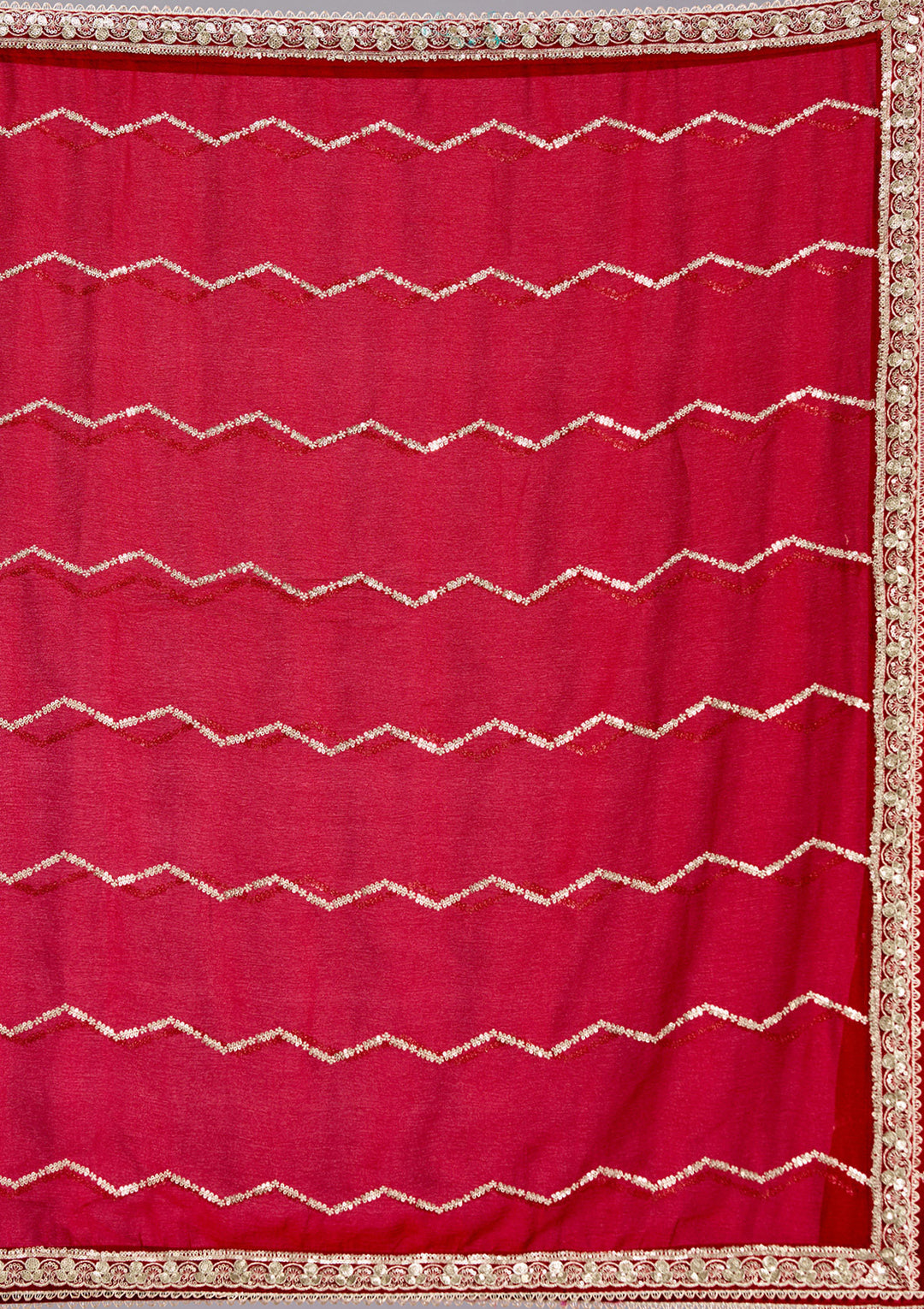 Rani Pink Sequins Georgette Saree