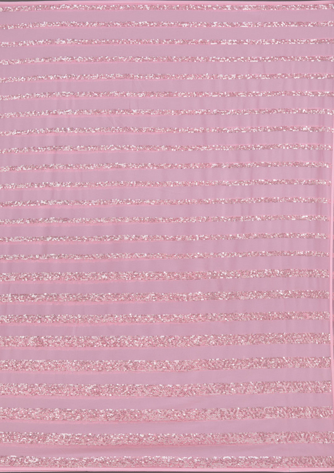 Baby Pink Sequins Georgette Saree