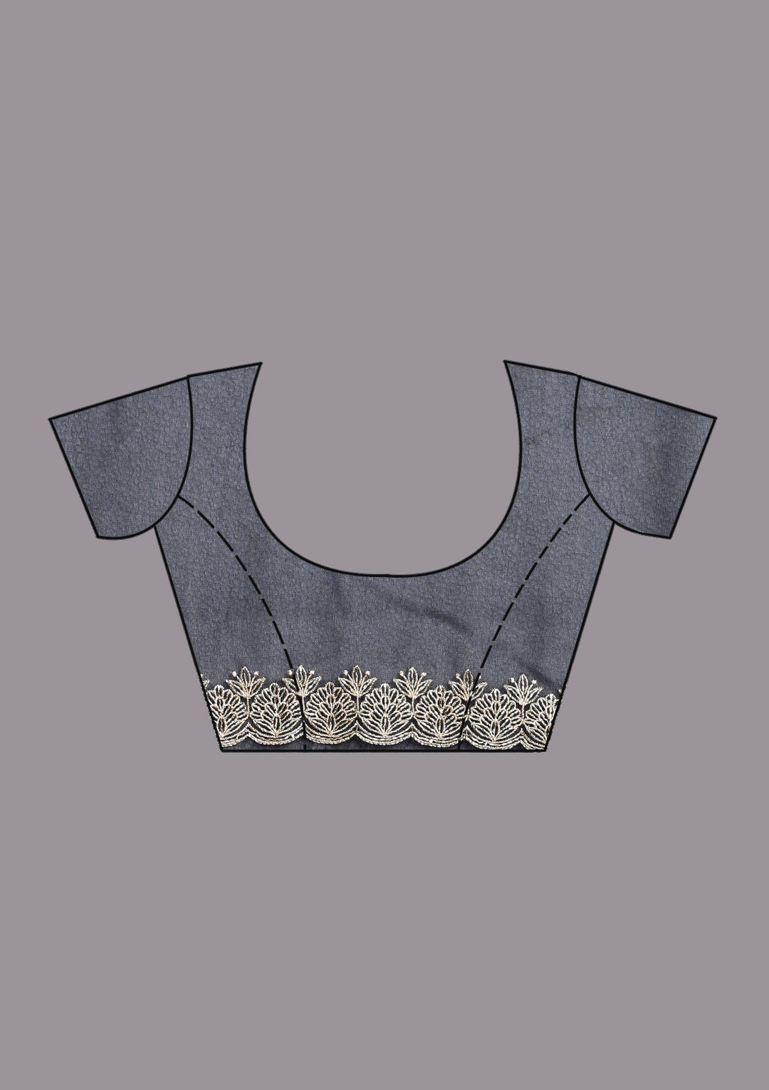 Navy Blue Zariwork (Gold) Georgette Saree