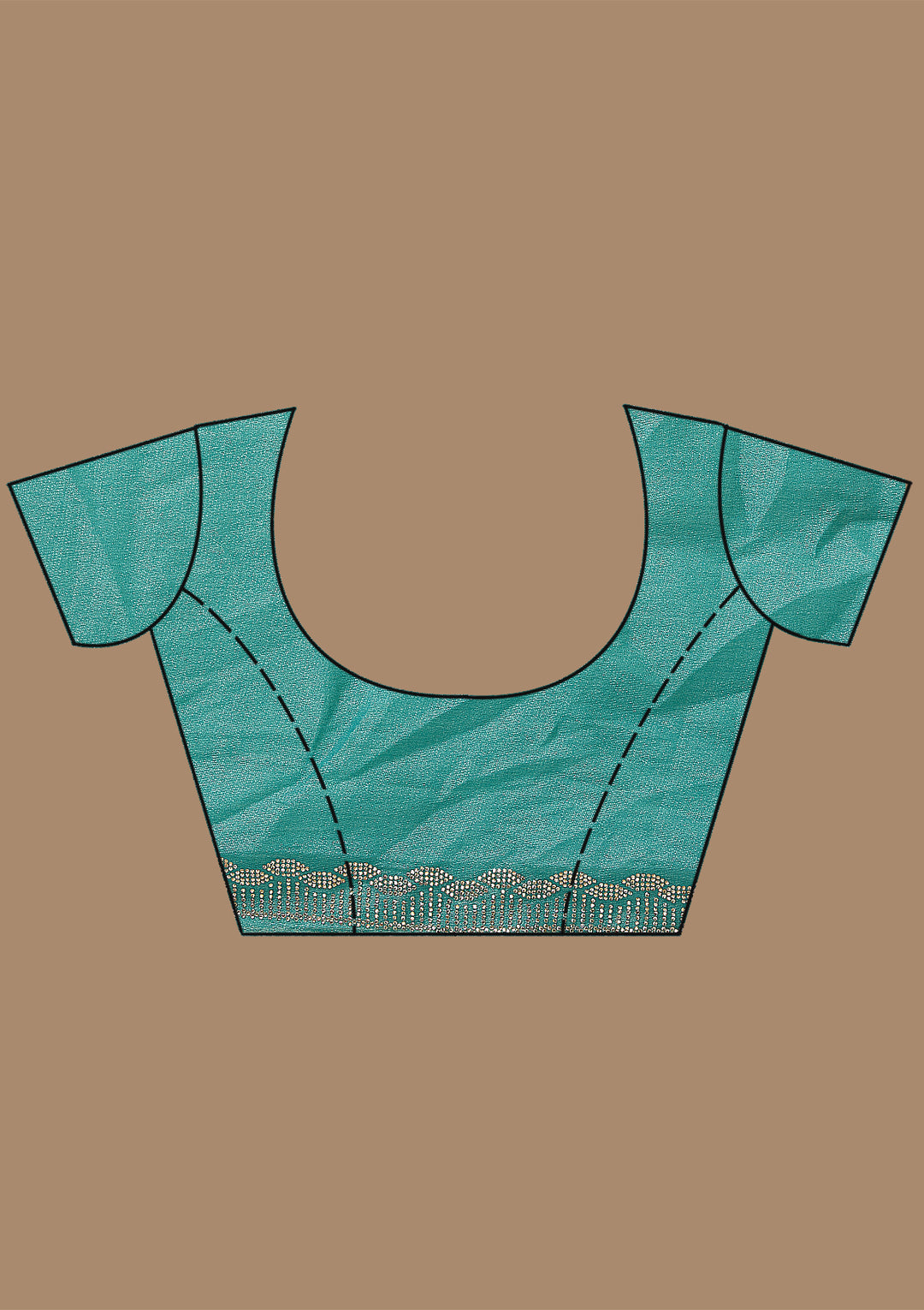 Sea Green Badla Tissue Saree
