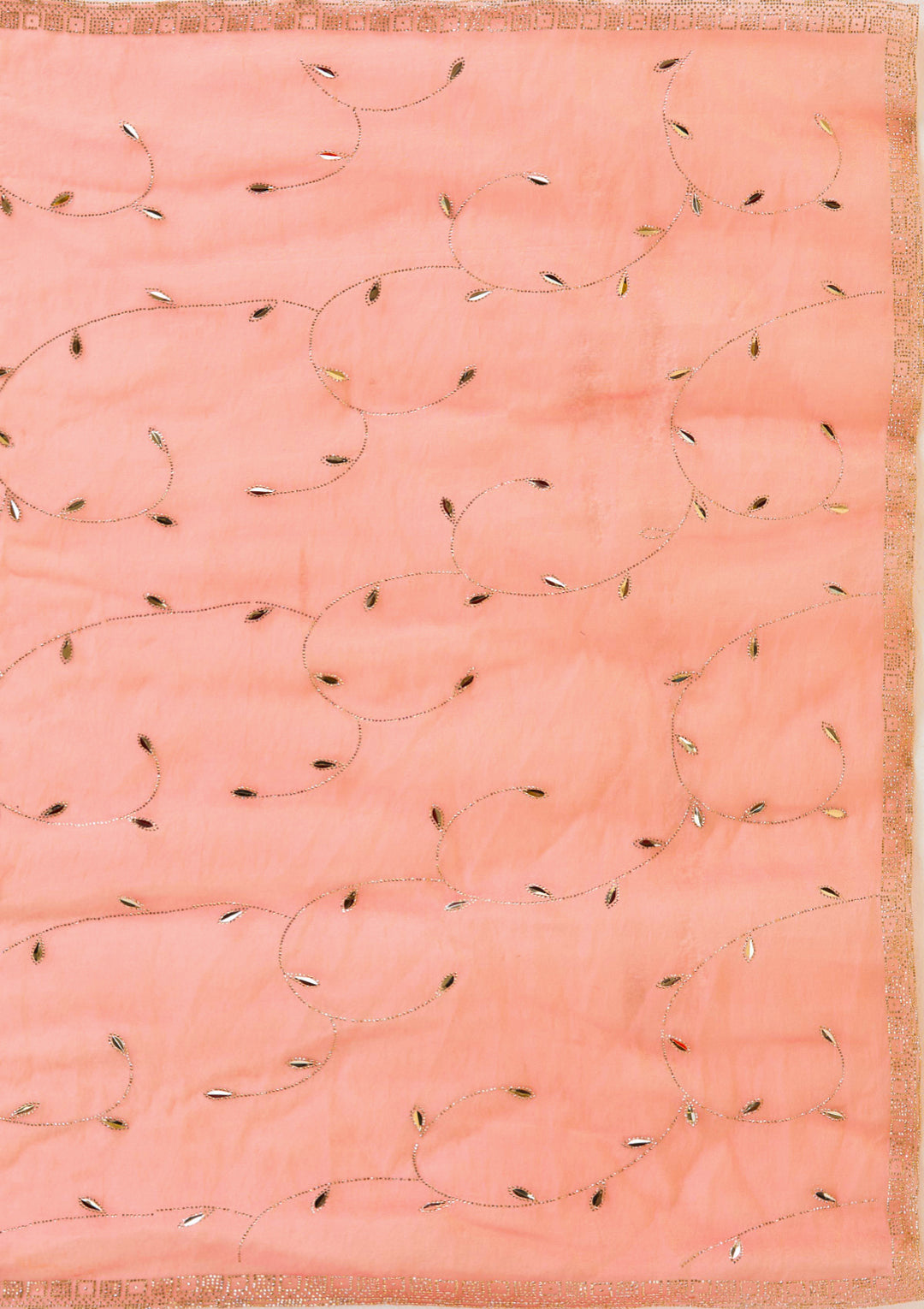 Rust Stonework (Gold) Tissue Saree
