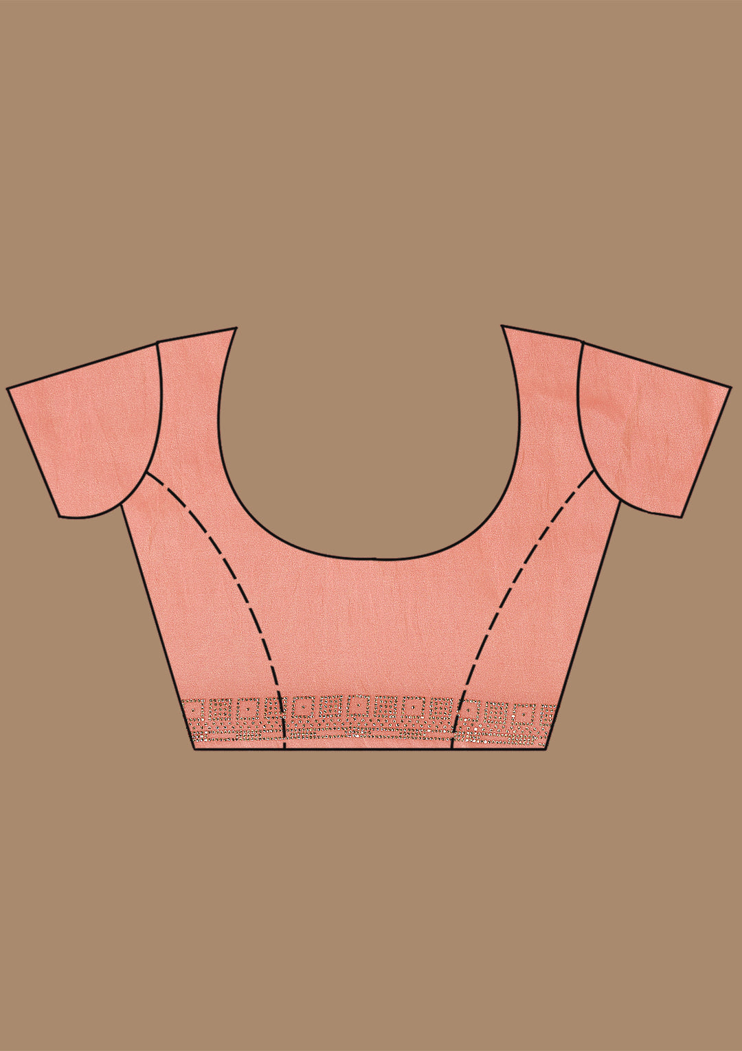 Rust Stonework (Gold) Tissue Saree