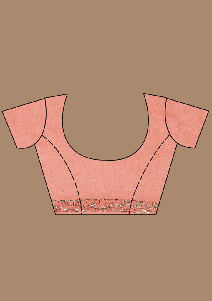 Rust Stonework (Gold) Tissue Saree