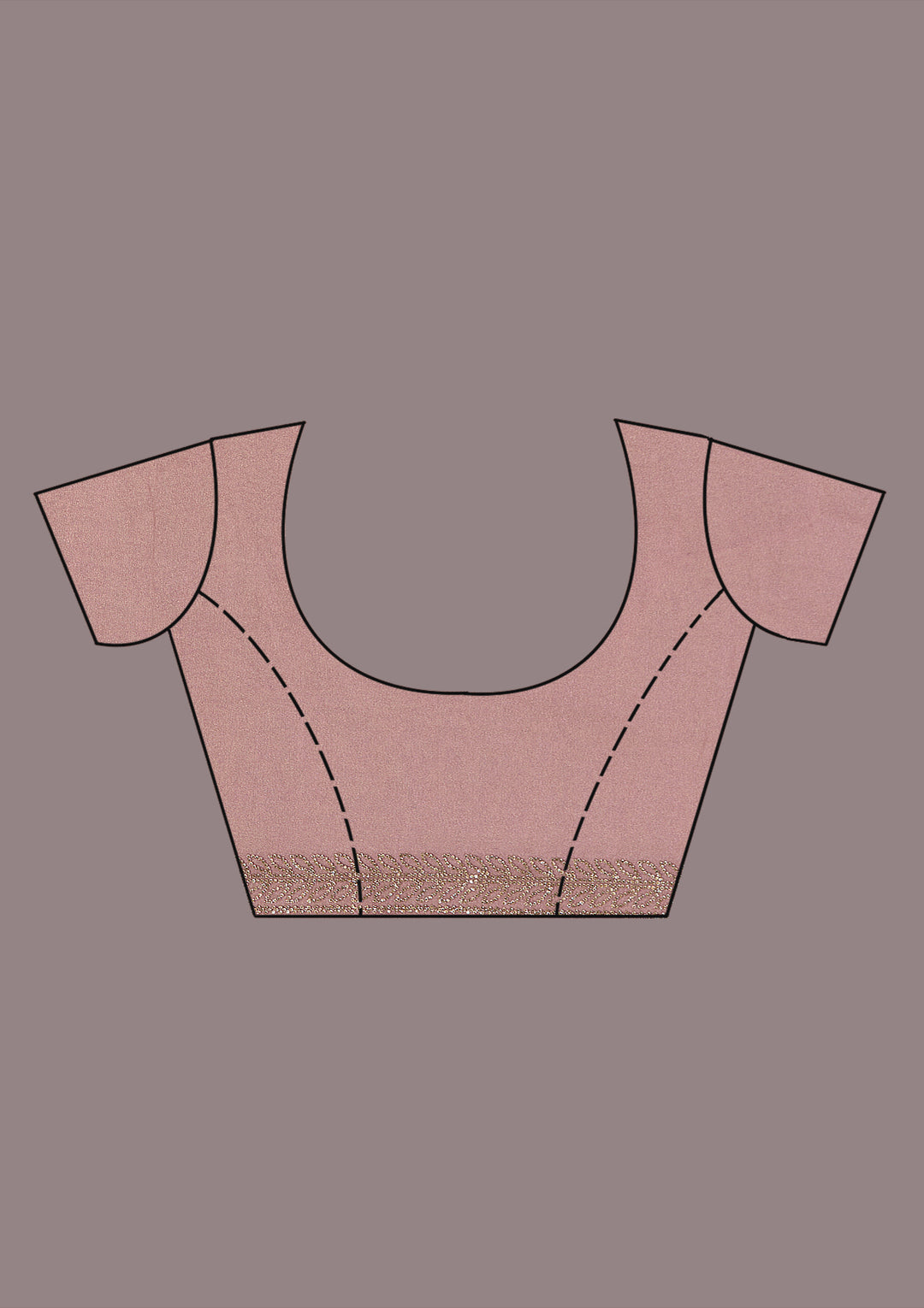Onion Pink Stonework (Gold) Tissue Saree