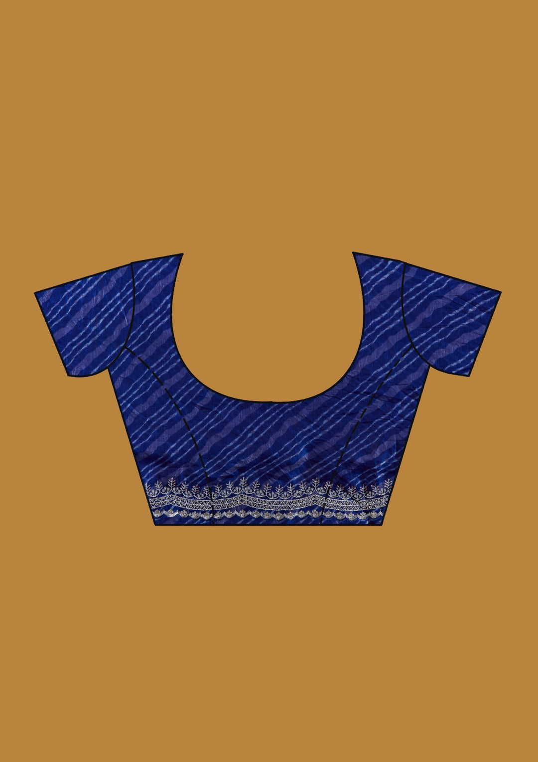 Navy Blue Zariwork (Silver) Organza Saree