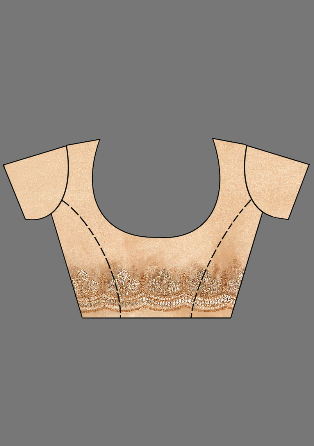 Gold Stonework Tissue Saree