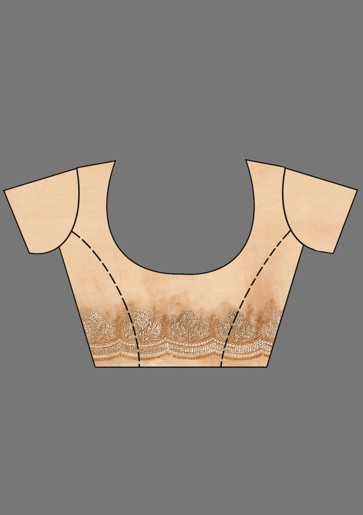 Gold Stonework Tissue Saree