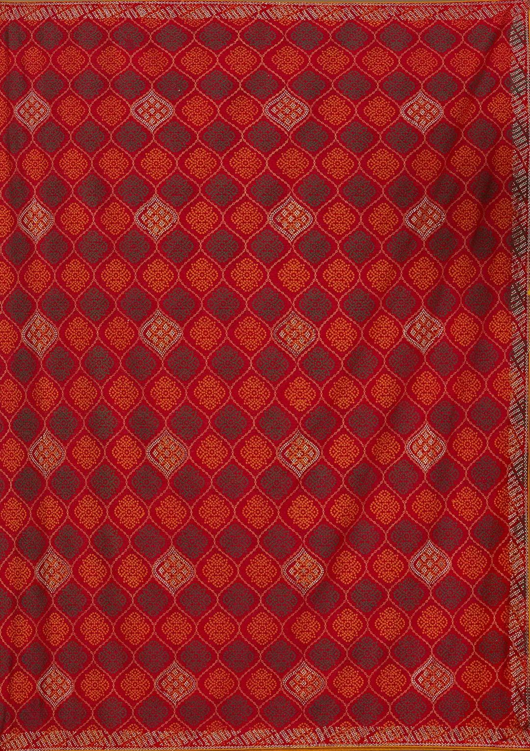 Red Stonework (Gold) Georgette Saree