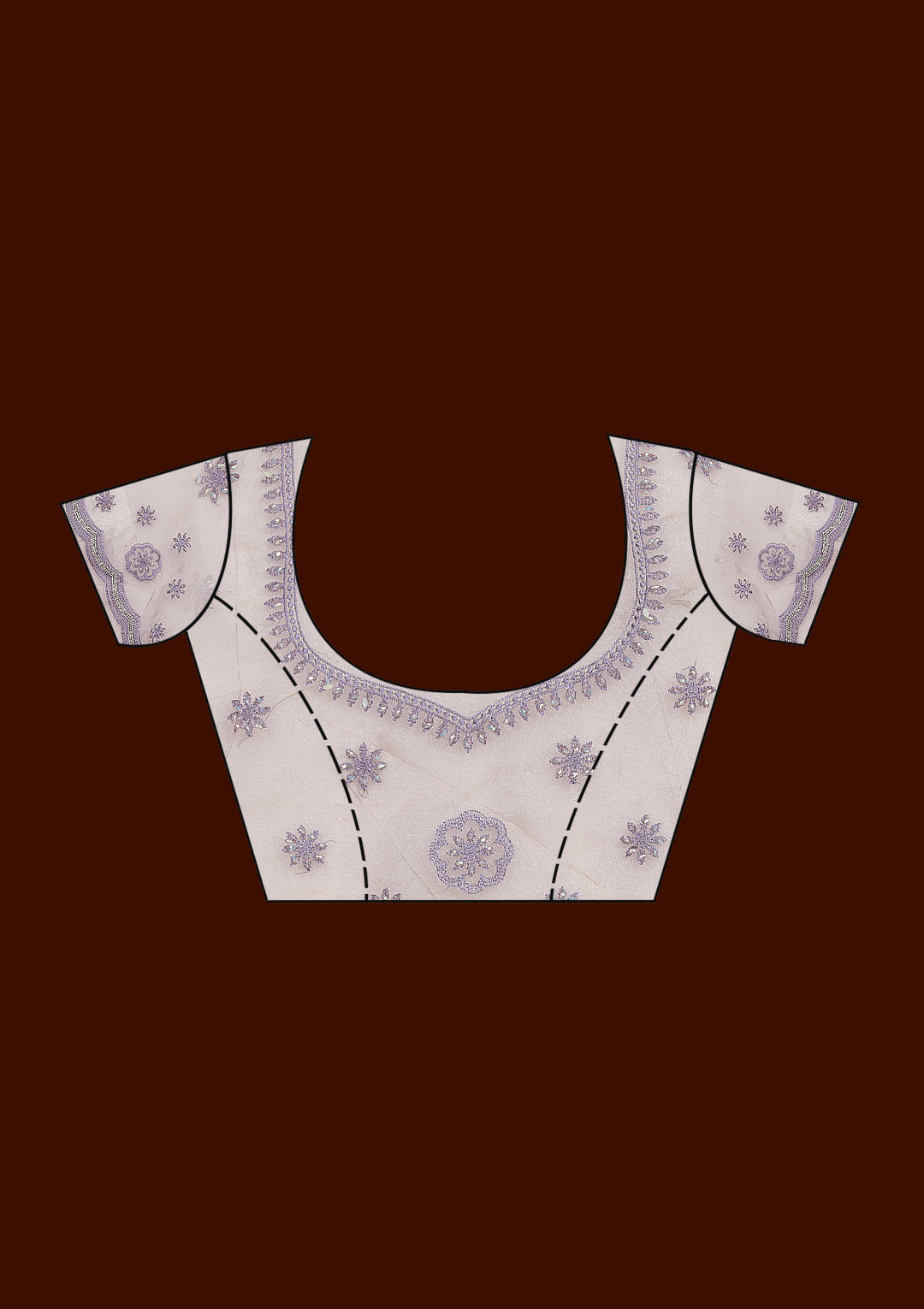 Lavender Threadwork Tissue Saree