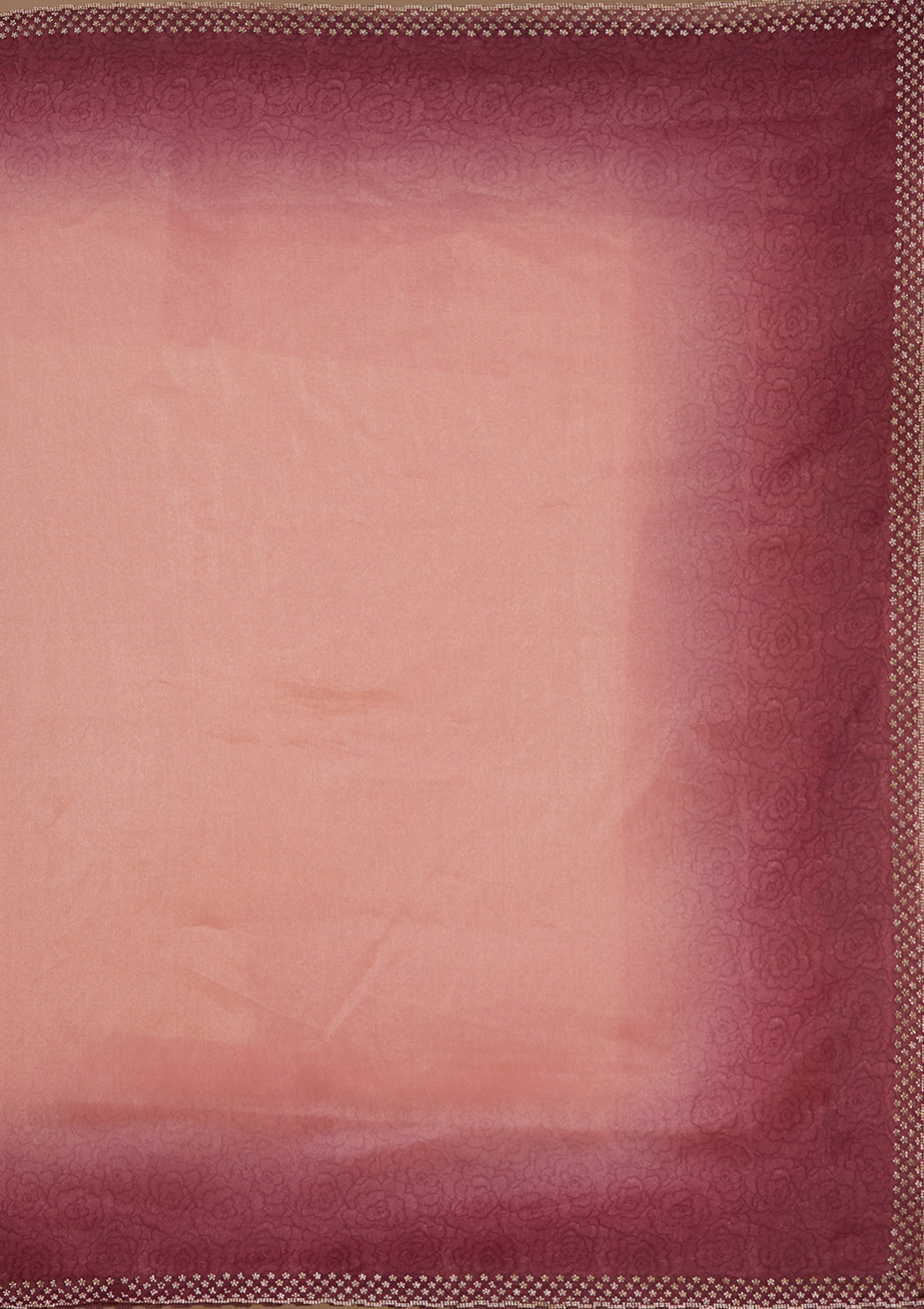 Peach Stonework (Gold) Organza Saree