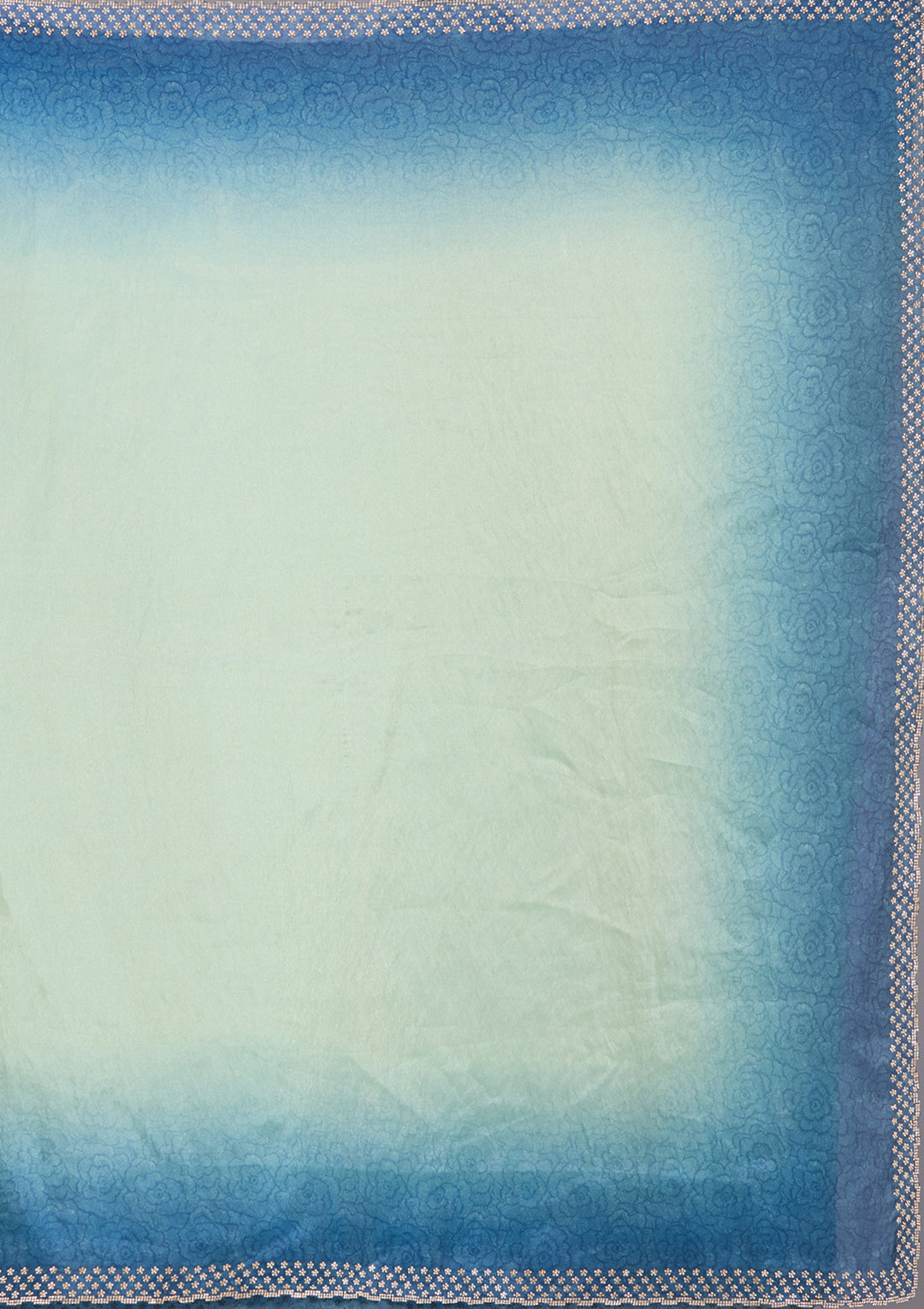 Pista Green Stonework (Gold) Organza Saree