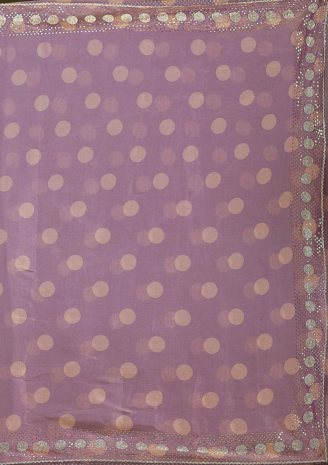 Lavender Stonework (Gold) Tissue Saree