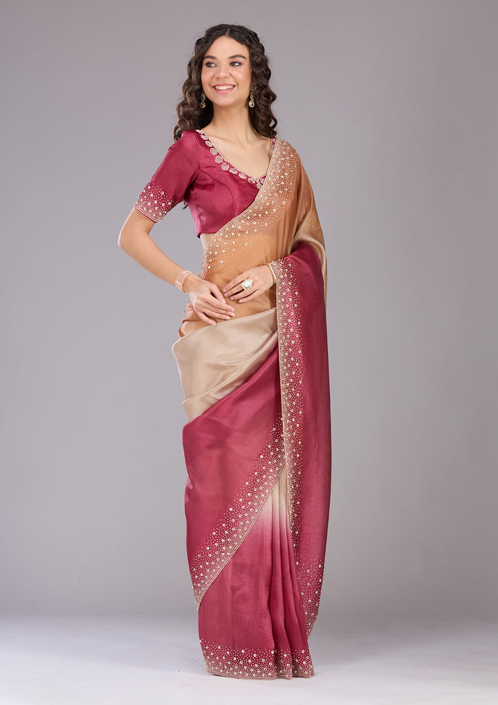 Gold Stonework (Gold) Tissue Saree
