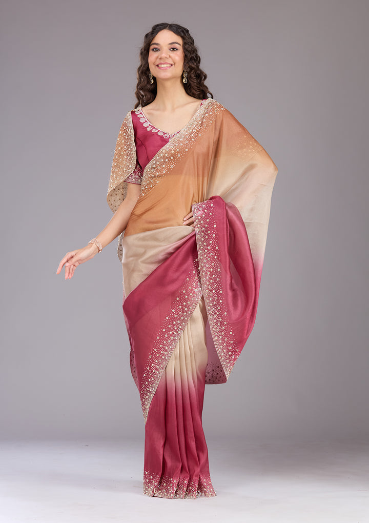 Gold Stonework (Gold) Tissue Saree