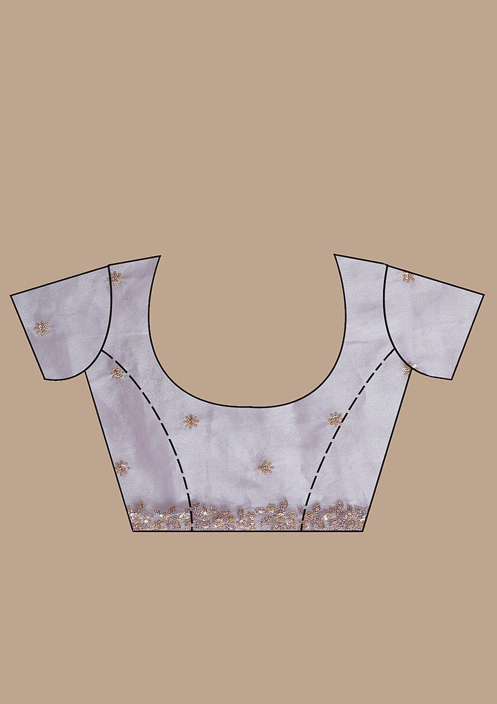 Lavender Cutdana Tissue Saree