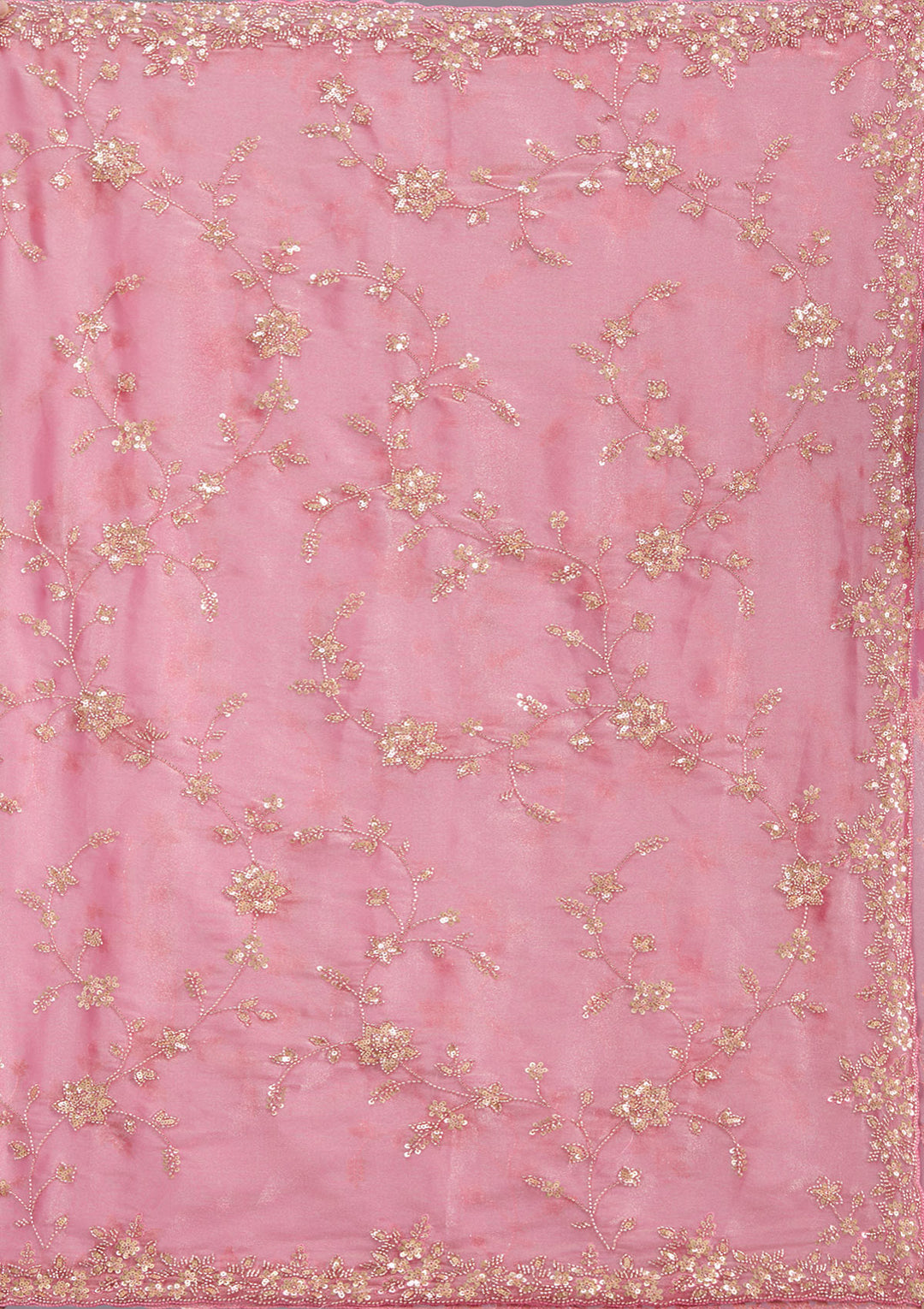 Pink Cutdana Tissue Saree