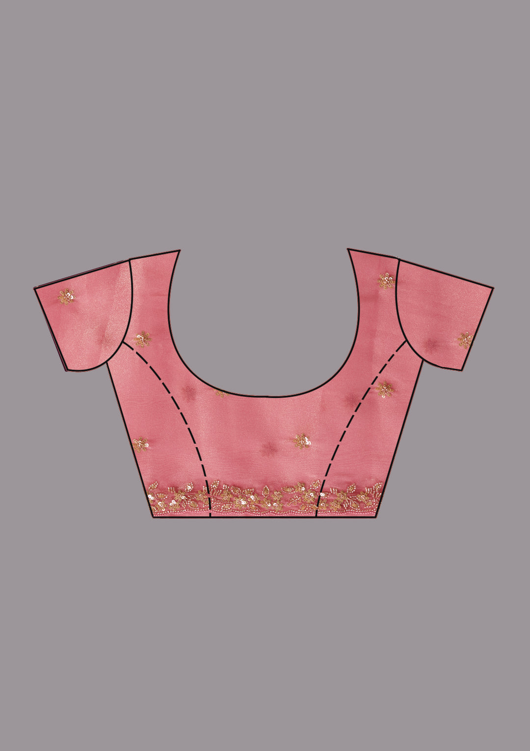 Pink Cutdana Tissue Saree