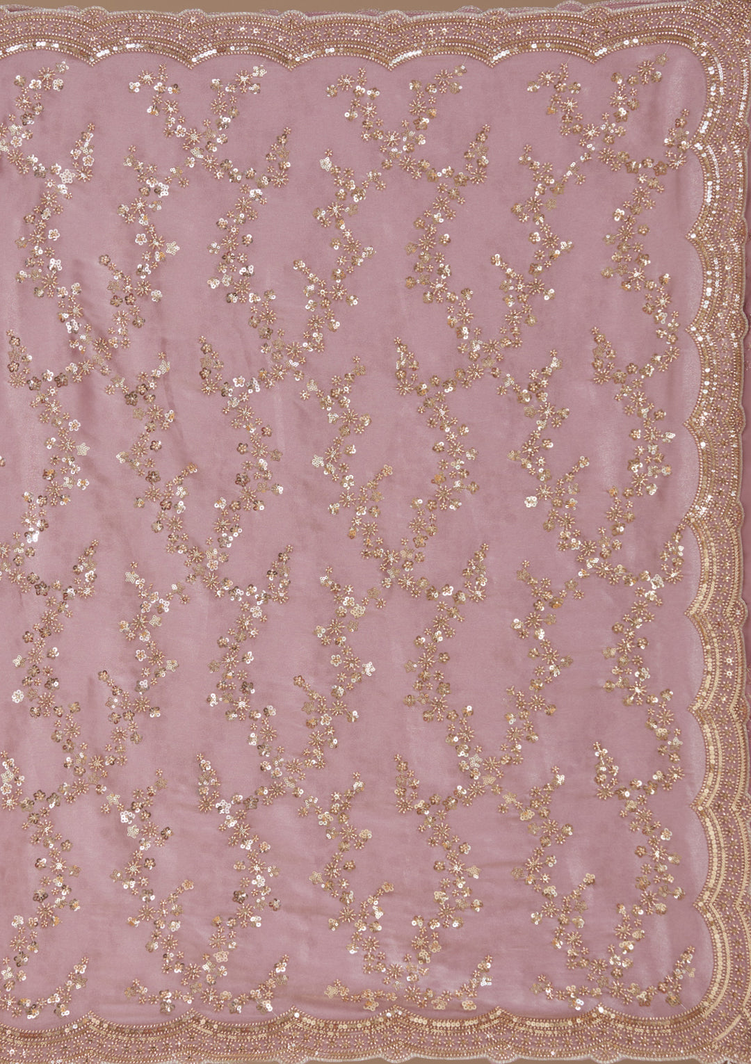 Light Lavender Cutdana Tissue Saree
