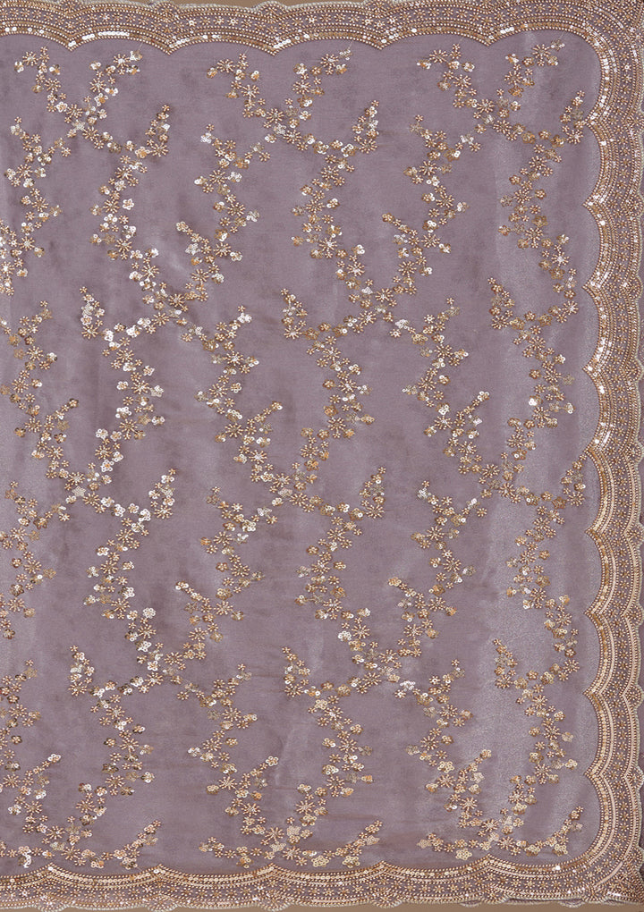 Violet Cutdana Tissue Saree