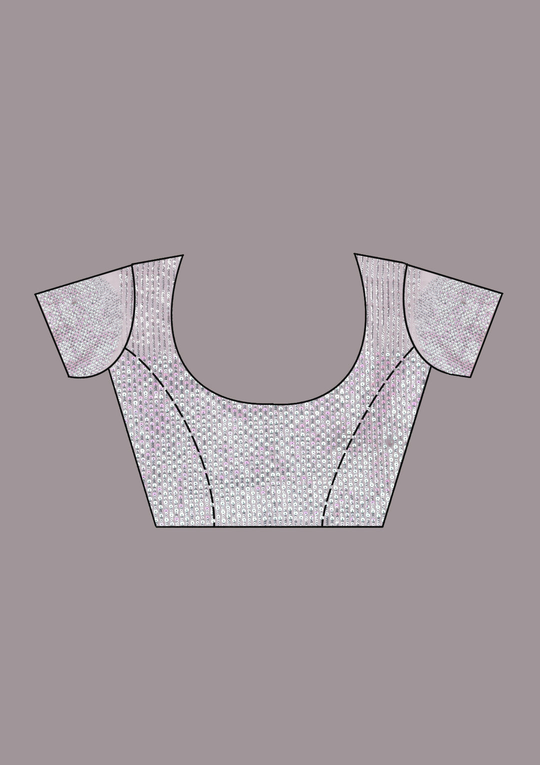 Lavender Sequins Organza Saree