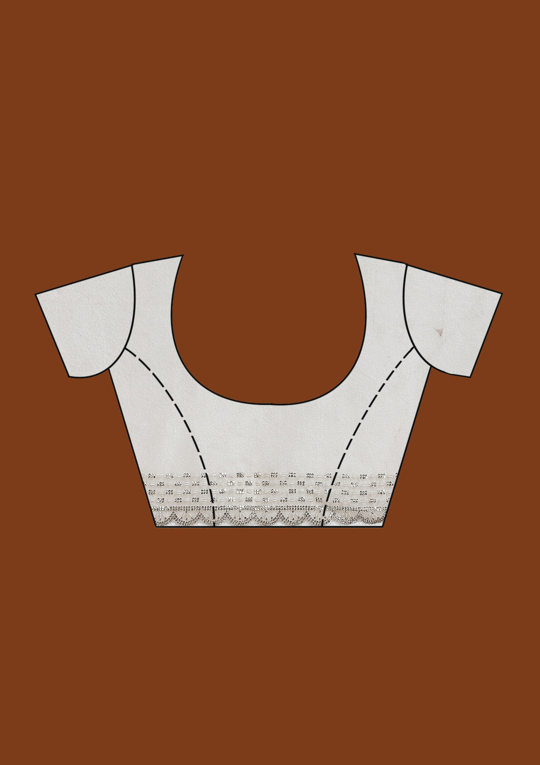 Beige Stonework (Gold) Organza Saree