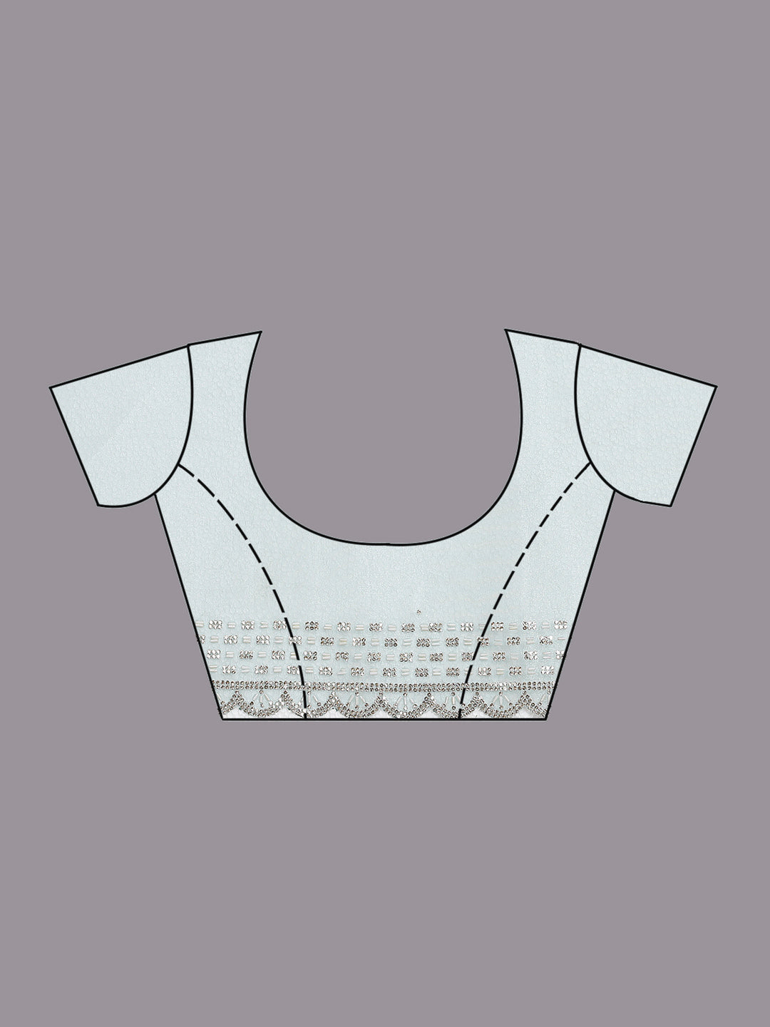 Sea Green Stonework (Gold) Organza Saree