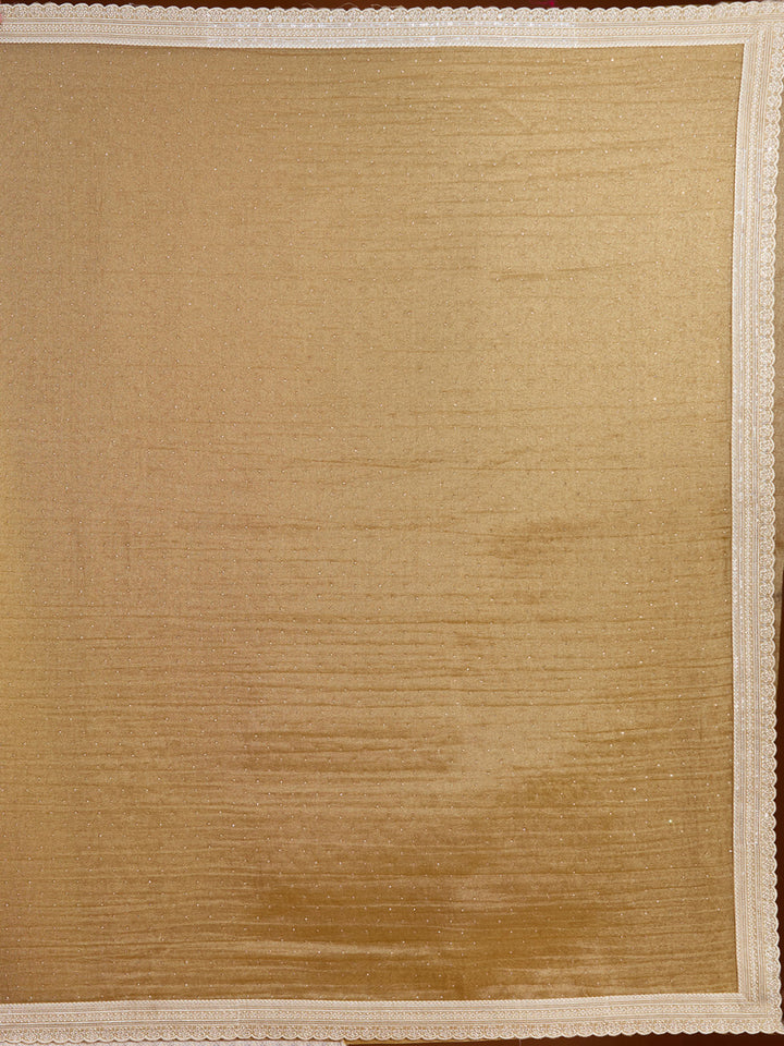 Mustard Zariwork (Gold) Tissue Saree